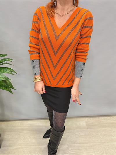 YNY MNS 3189 KOL DÜĞME DETAY TRİKO TURUNCU 