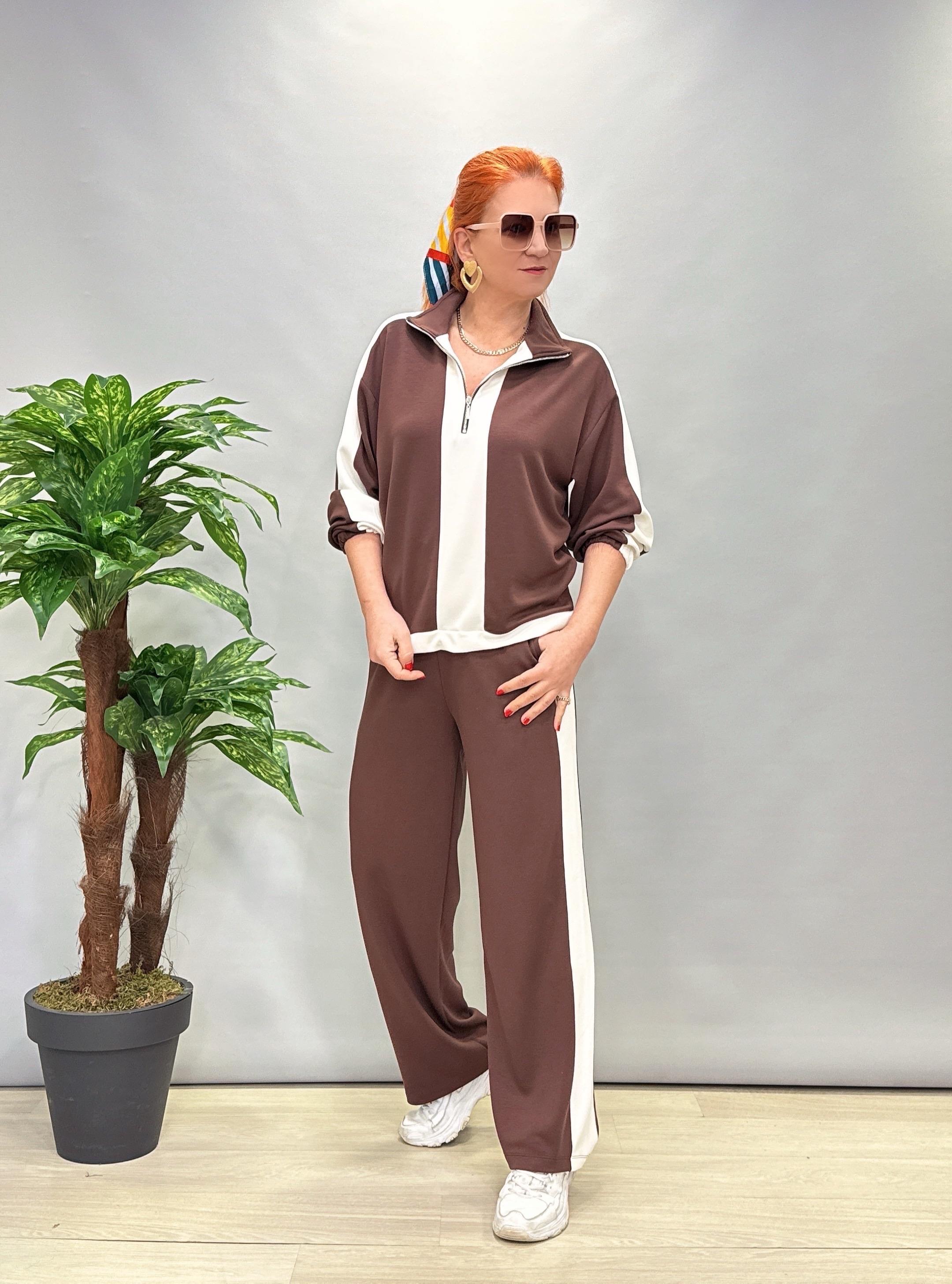 (1 BEDEN KÜÇÜK ALINIZ) 4055 MODAL TAKIM ACI KAHVE