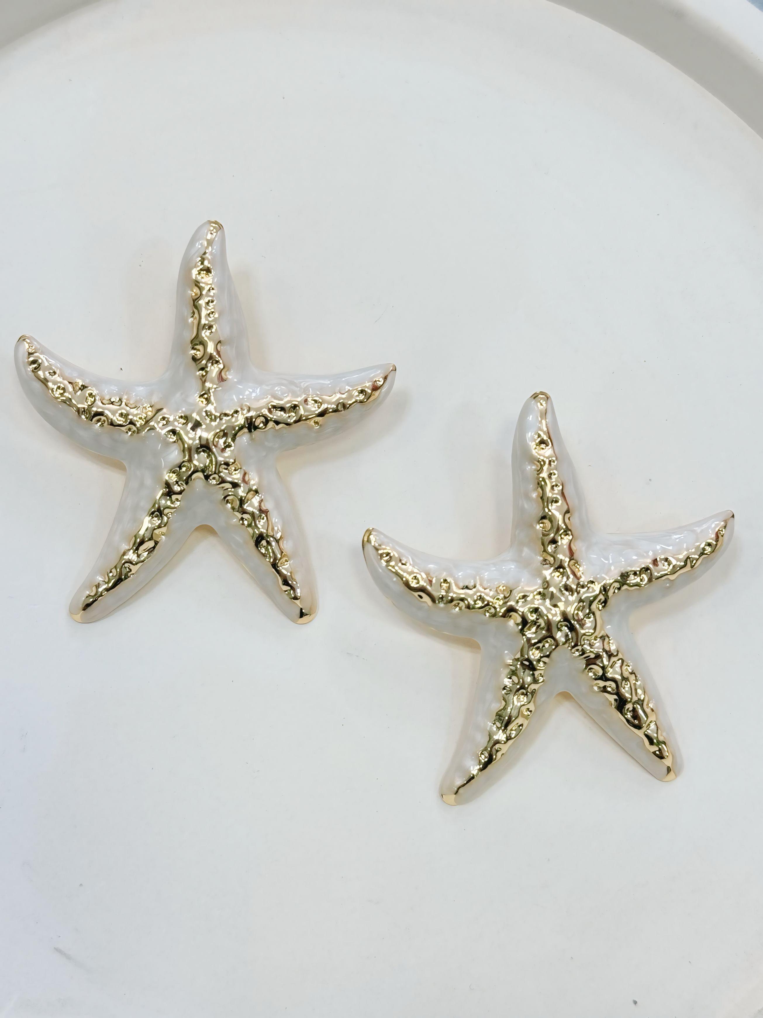 100 Gold Detay Yıldız Küpe Taş