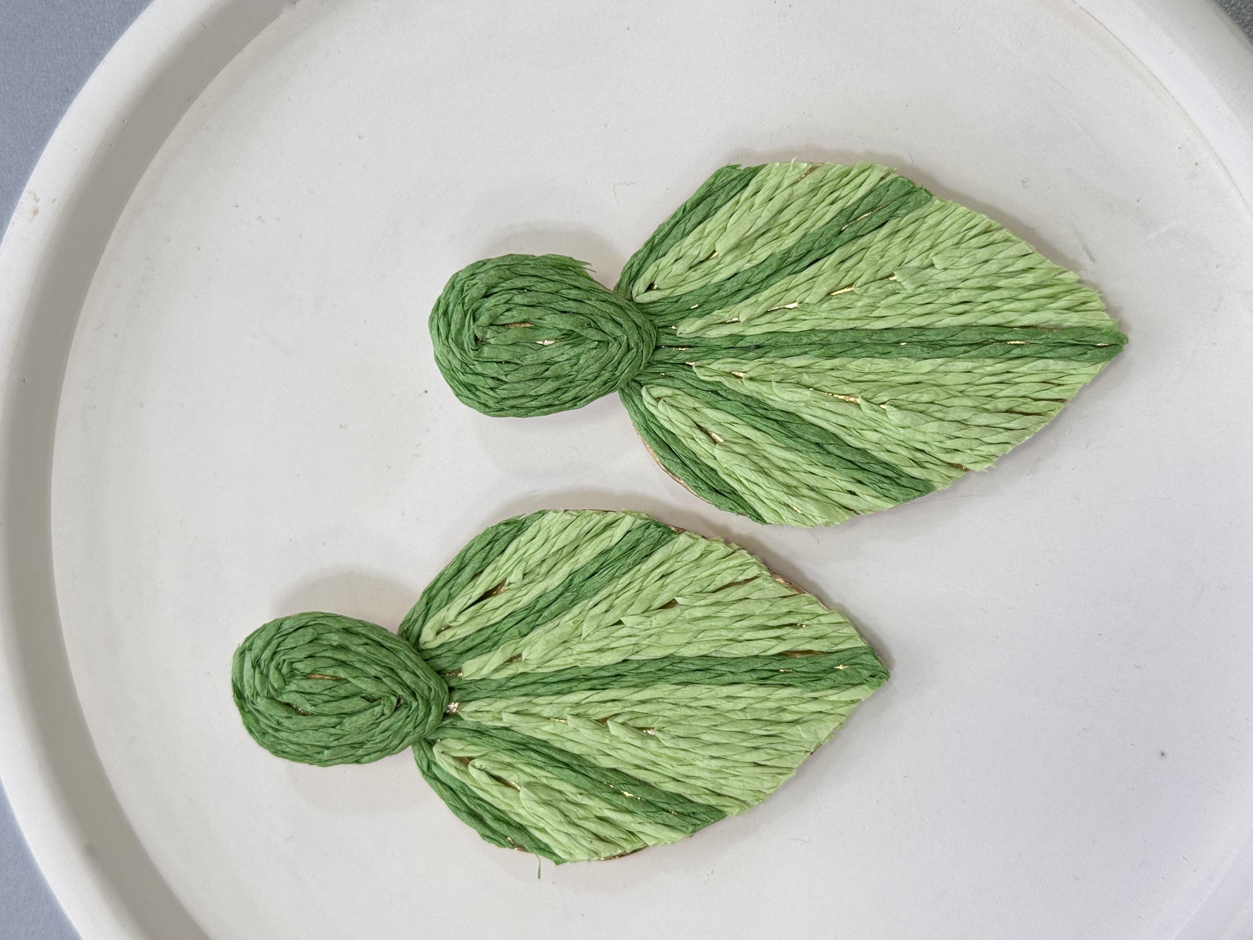 100 Hasır İp Küpe Yeşil