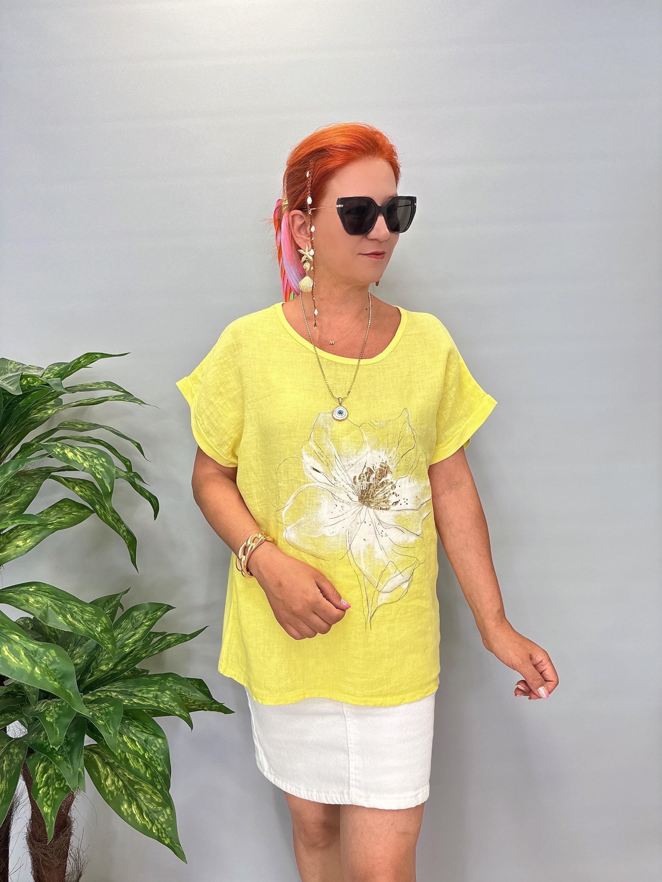 1090 Italyan Bluz Sarı