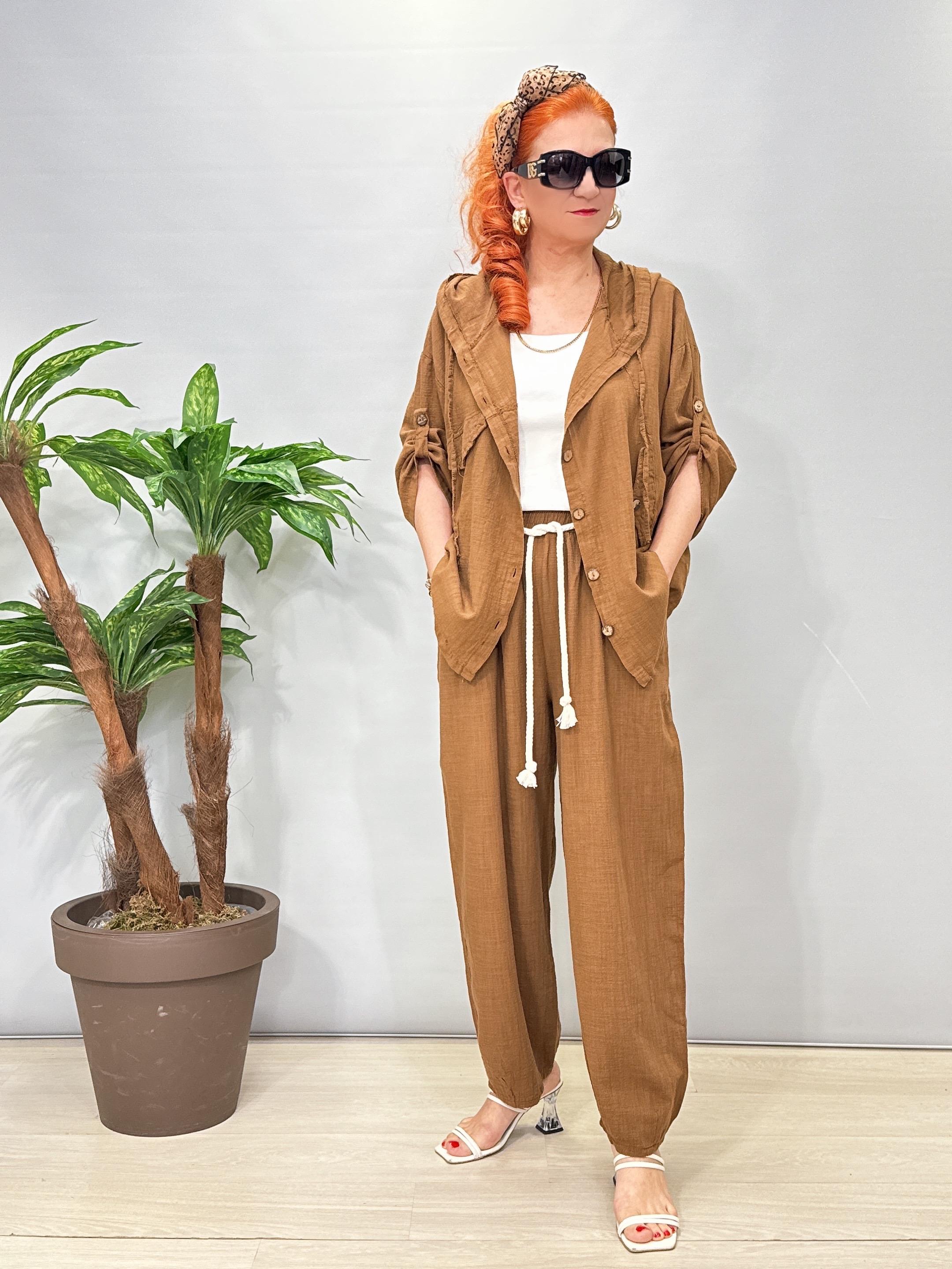 1404 Pamuklu Takım Kahve Tonu