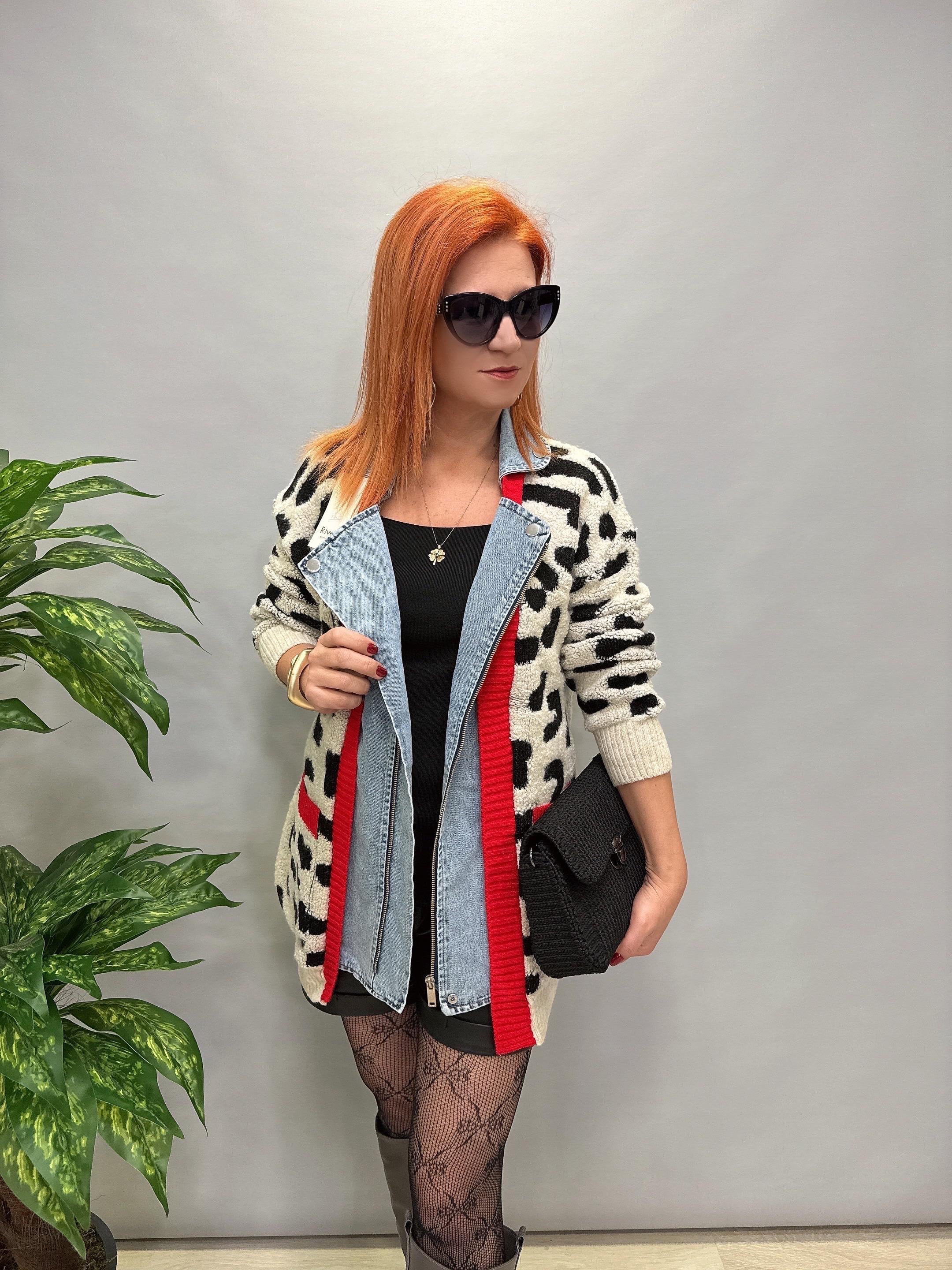 1425 LEOPAR KOT DETAYLI CEKET 