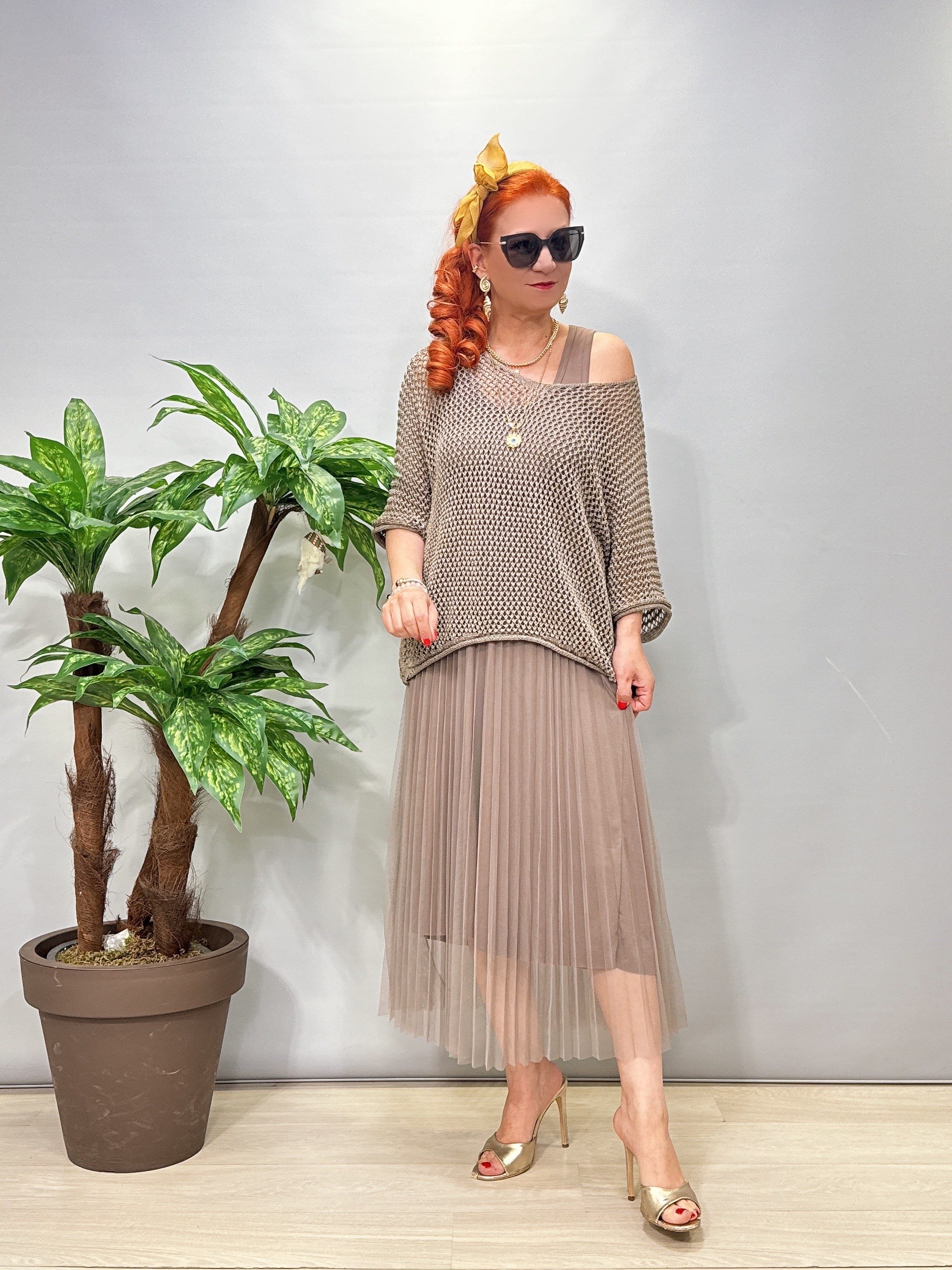 1888 Italyan Merserizeli Elbise Vizon