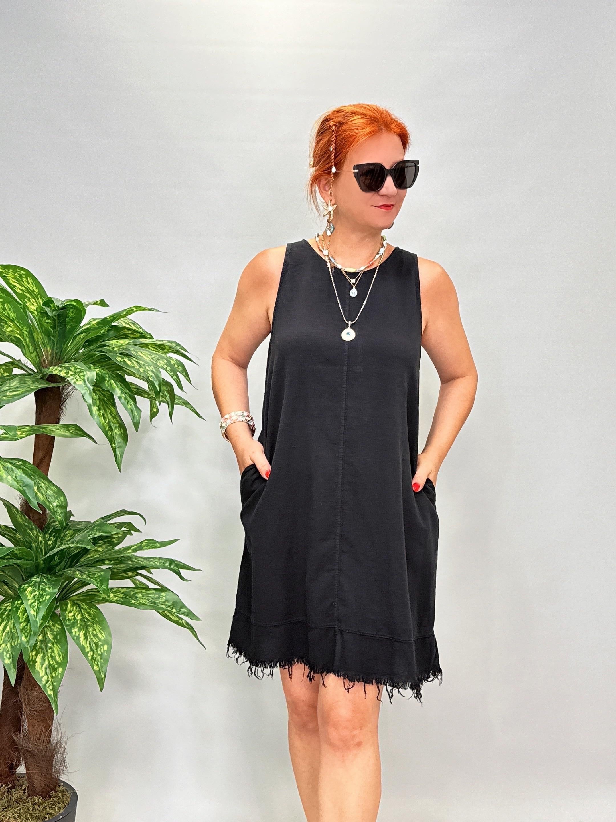 2018 Pamuklu Elbise Siyah