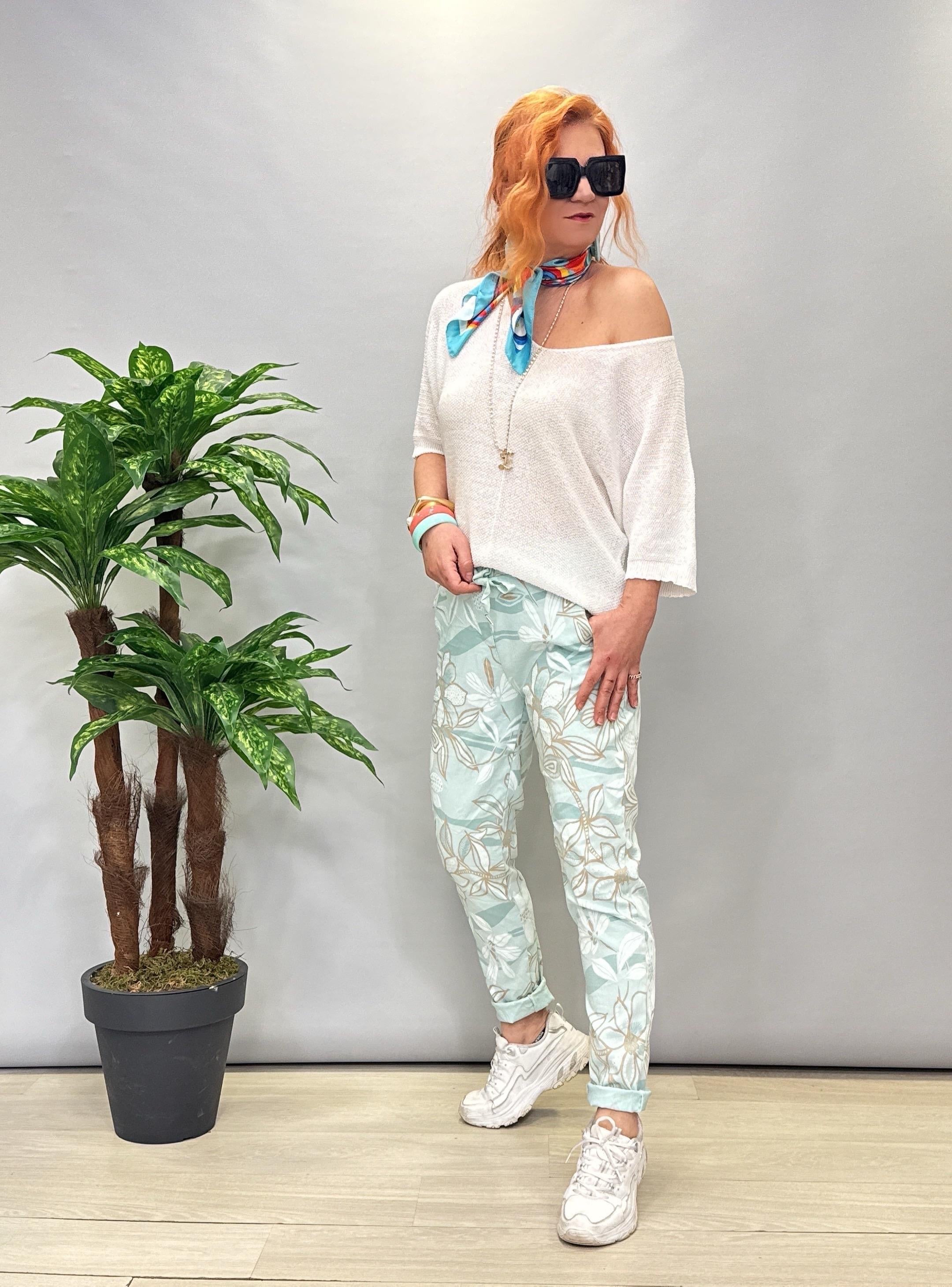 21191 İTALYAN DESENLİ PANTOLON 38-46 BEDENE  UYGUN MİNT