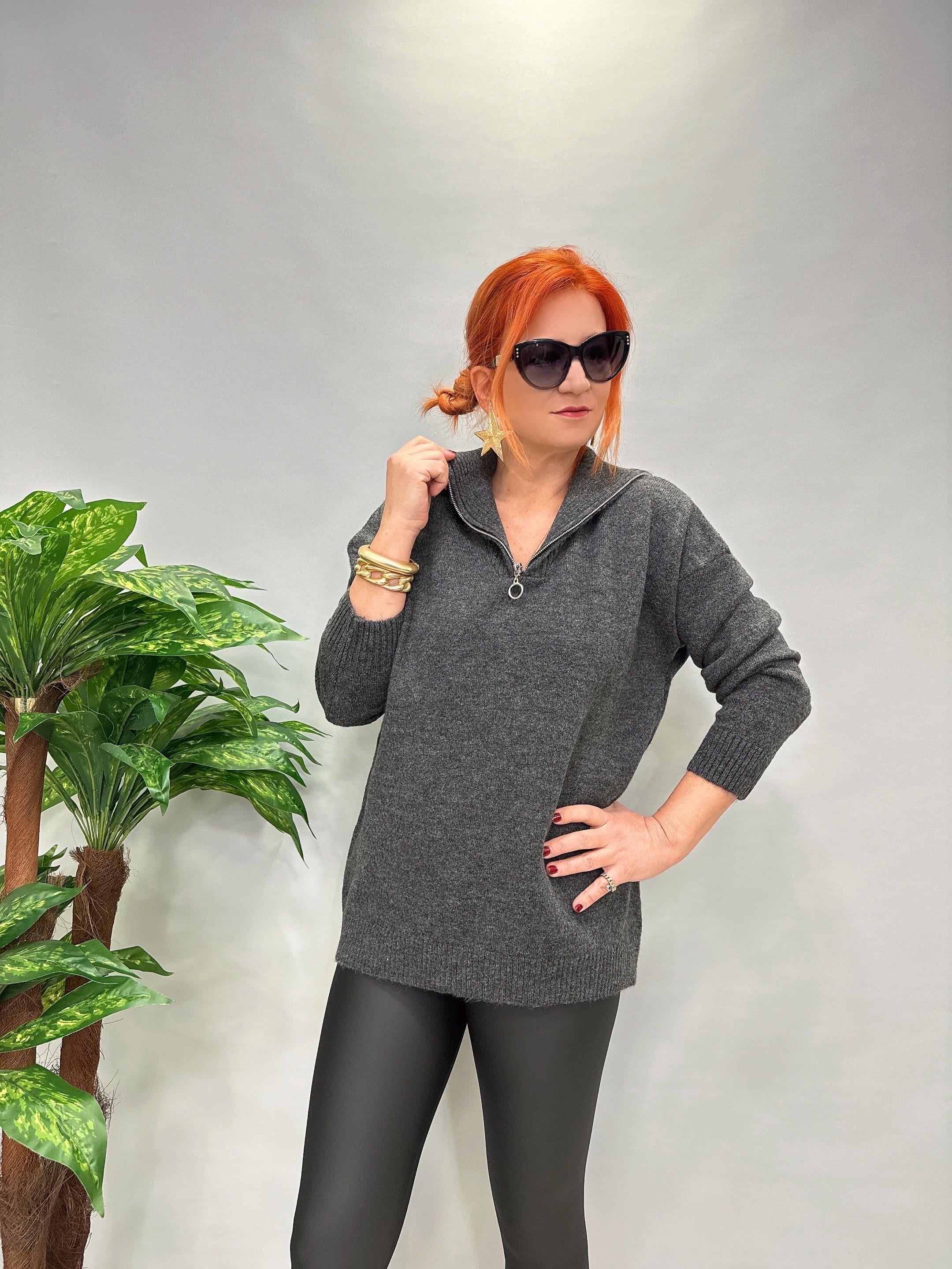 21745 YAKA FERMUAR ESNEK KAZAK ANTRASİT 