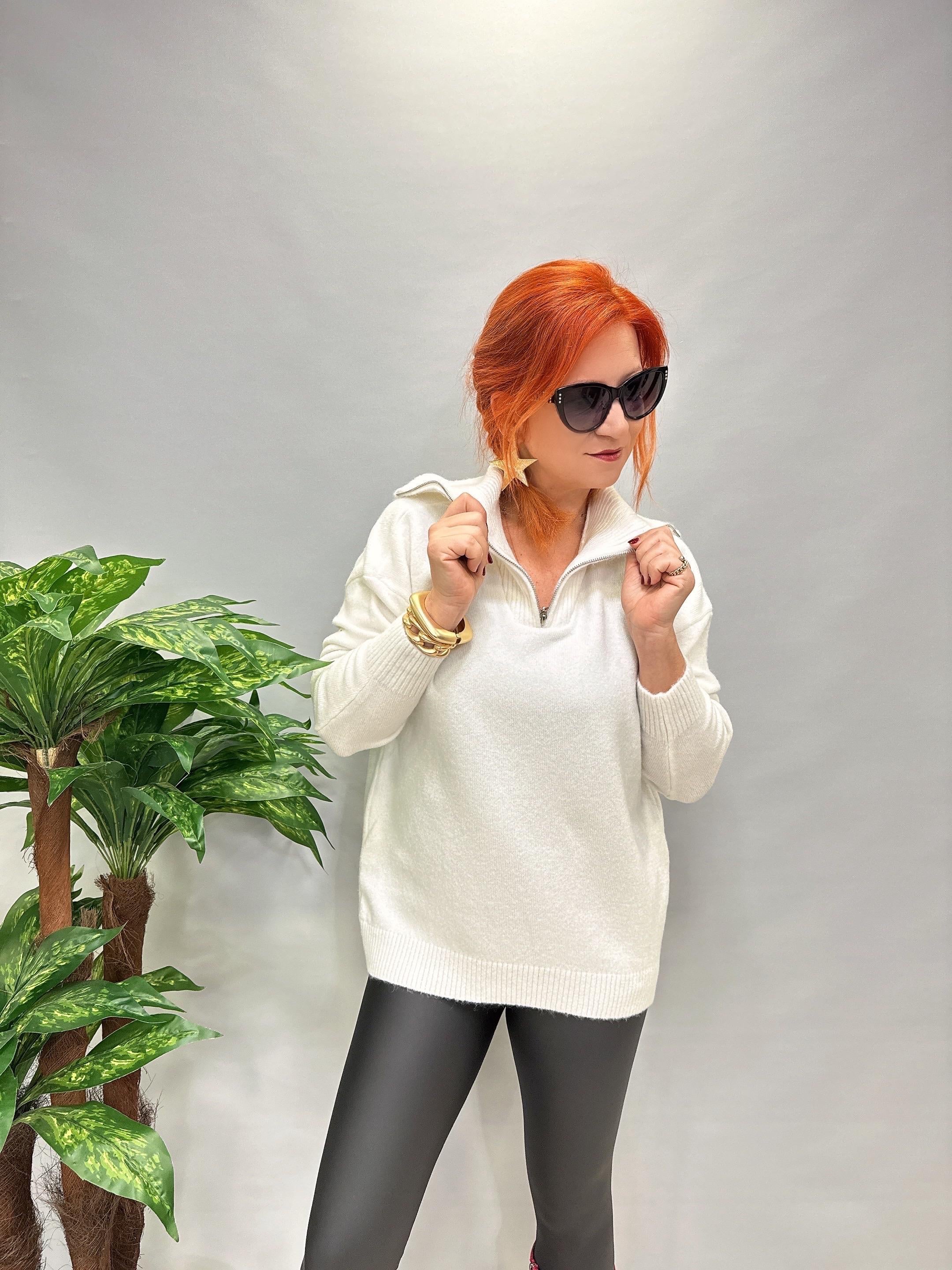 21745 YAKA FERMUAR ESNEK KAZAK EKRU