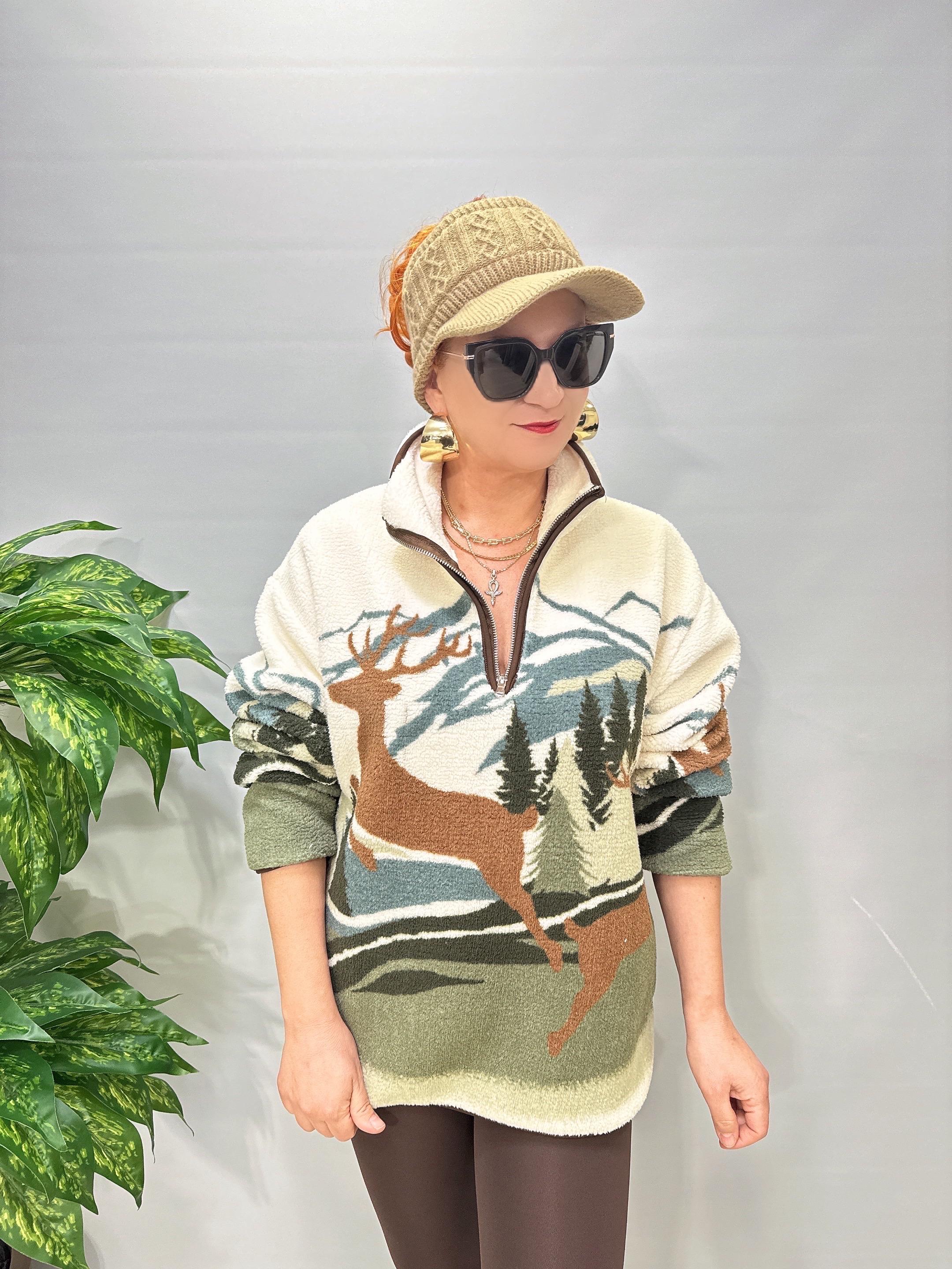 2226 Winter Seri Peluş Sweatshirt