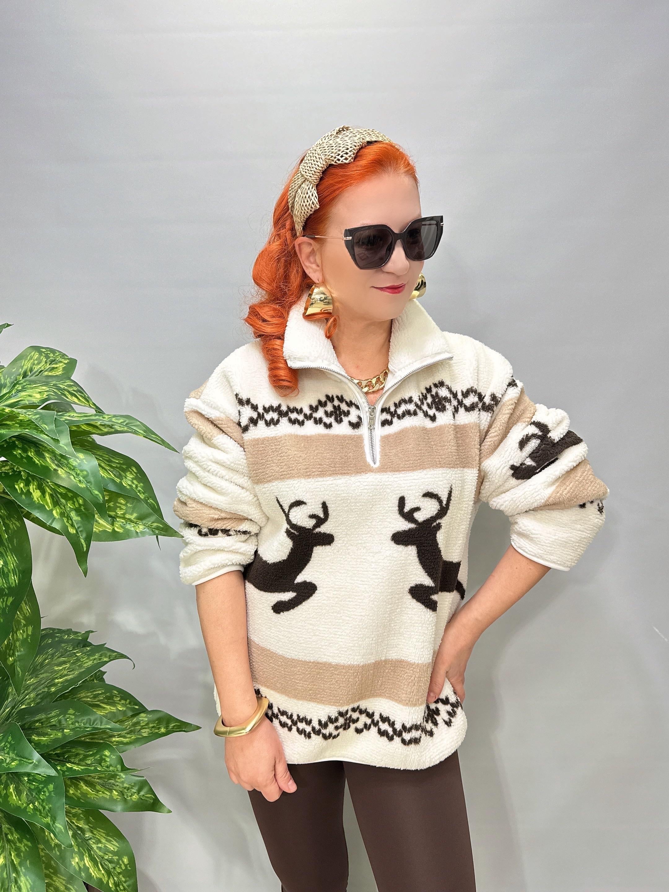 2226 Winter Seri Peluş Sweatshirt