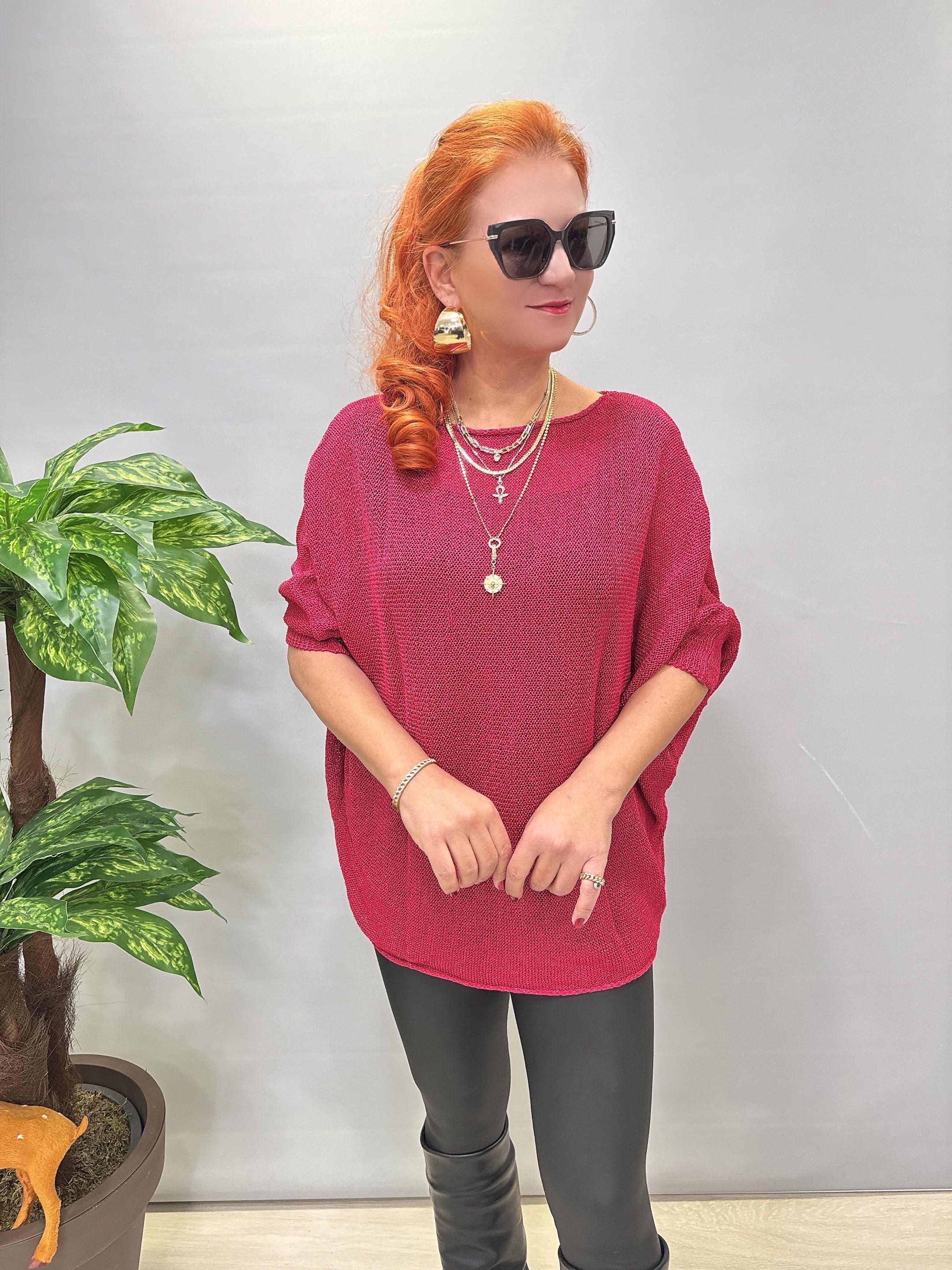 2320 Merserize Triko Bluz Fuşya