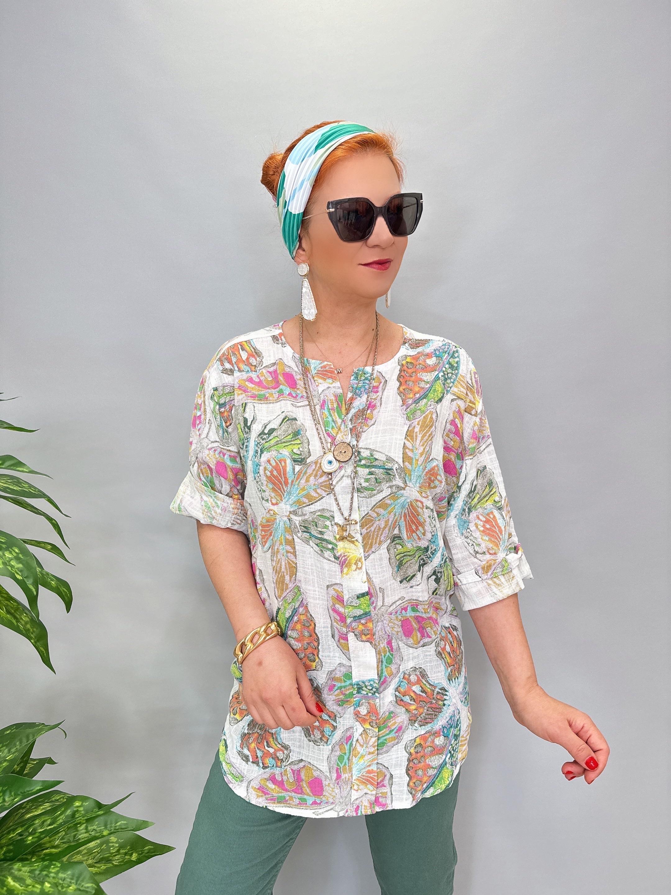 2330 İTALYAN PAMUKLU BLUZ TAŞ