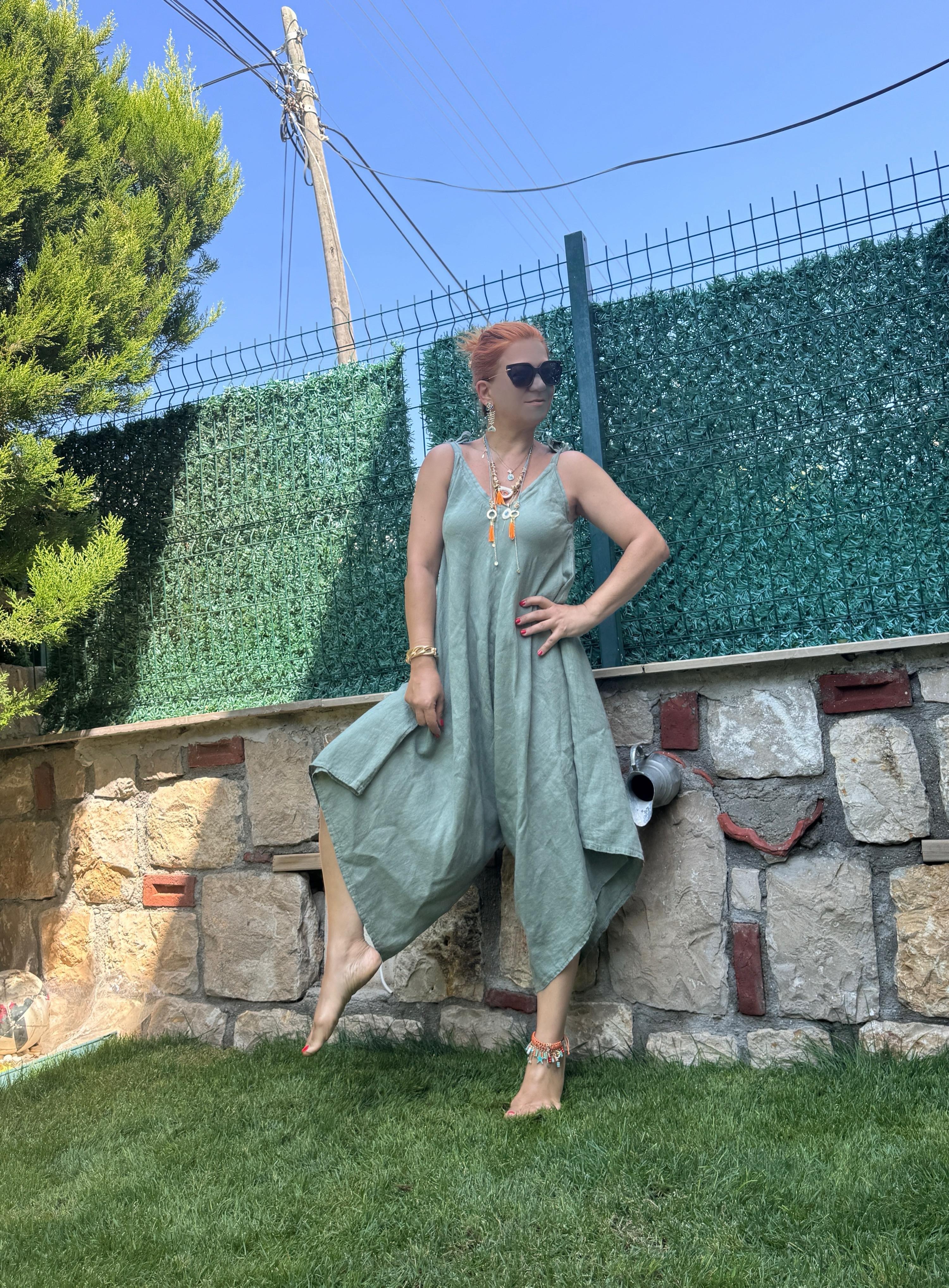 2560 Italyan Keten Tulum Gri Tonu