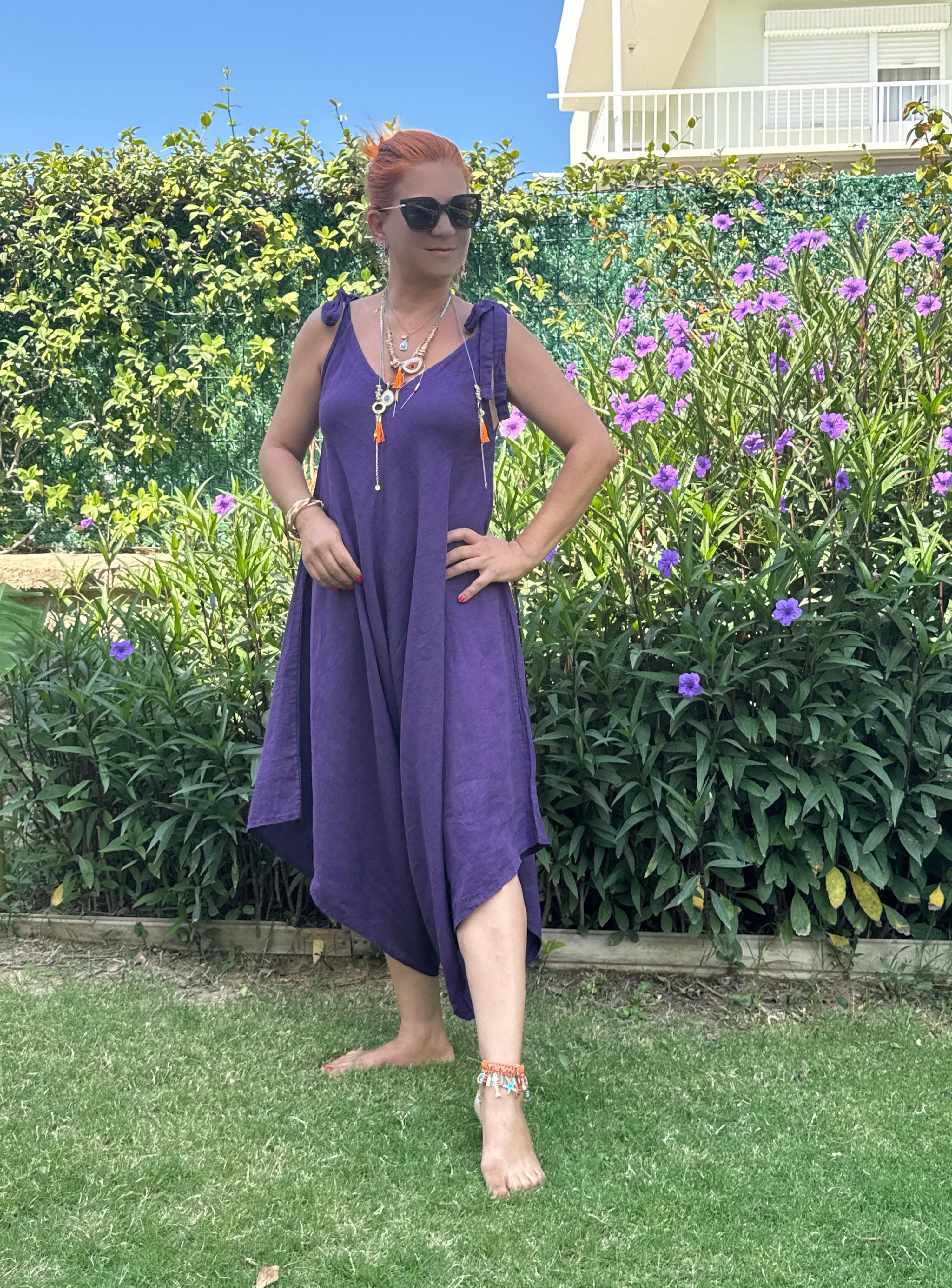 2560 Italyan Keten Tulum Mor 