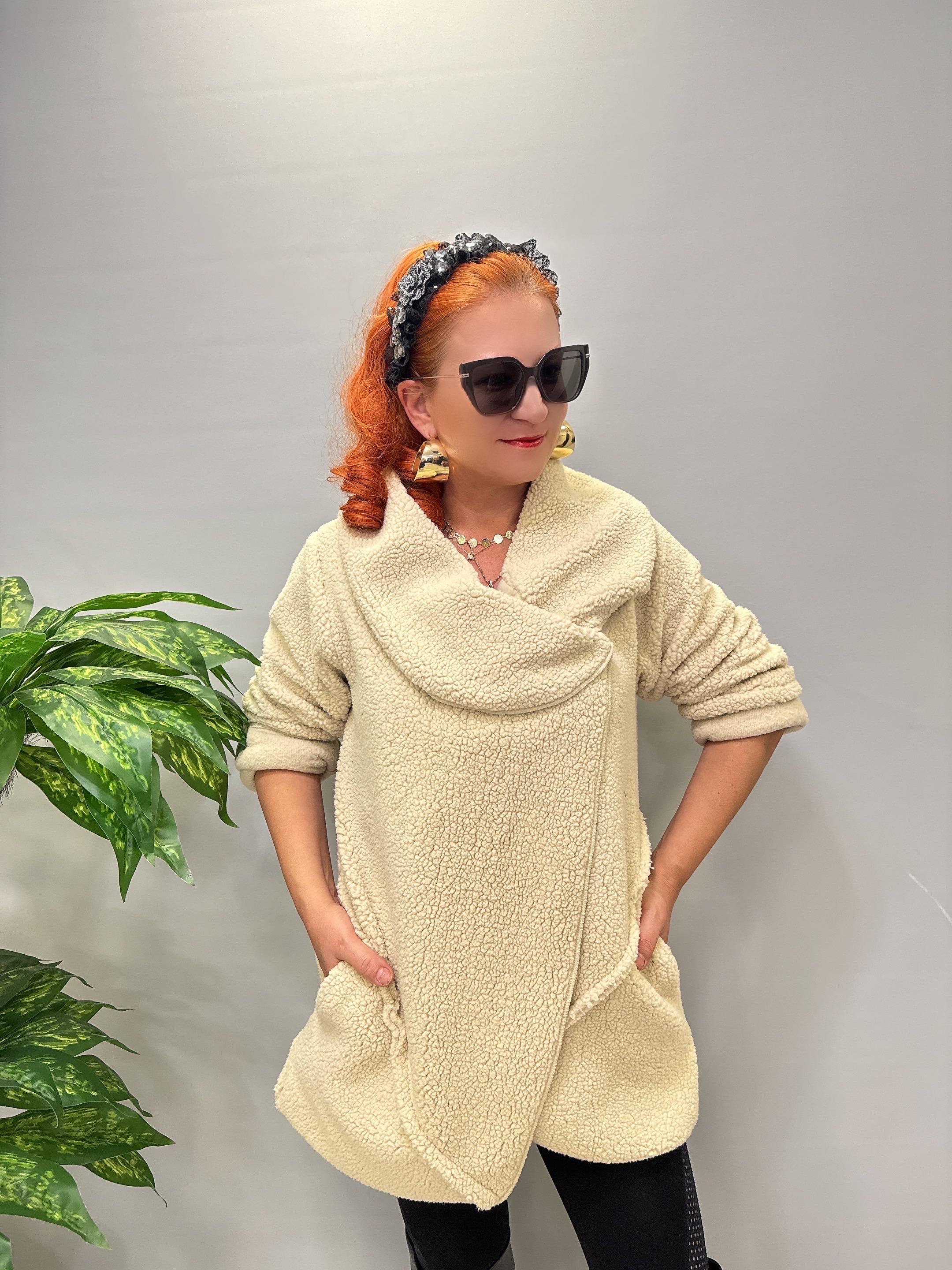 2646 Peluş Ceket Ekru