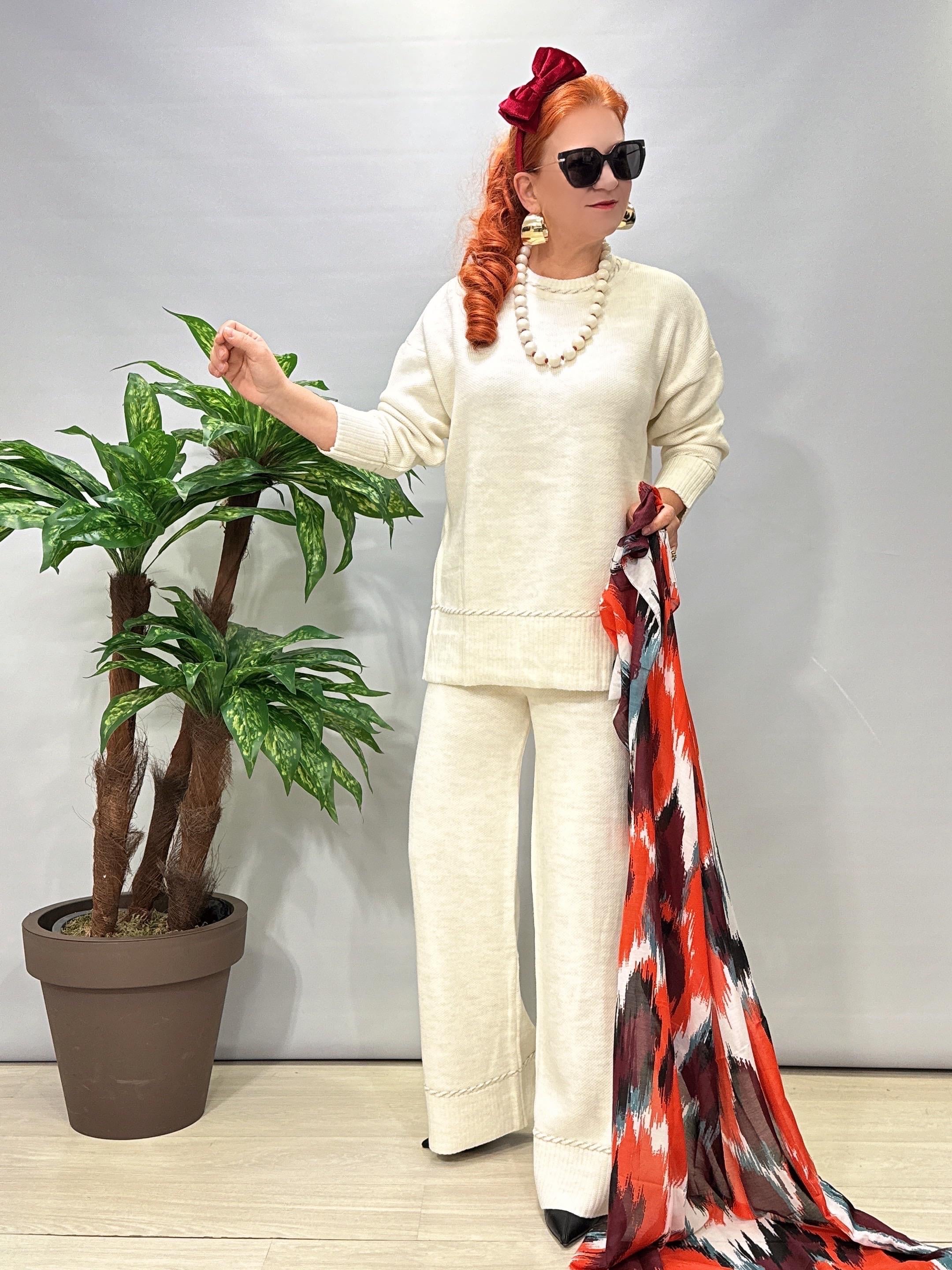 2654 Triko Takım Ekru