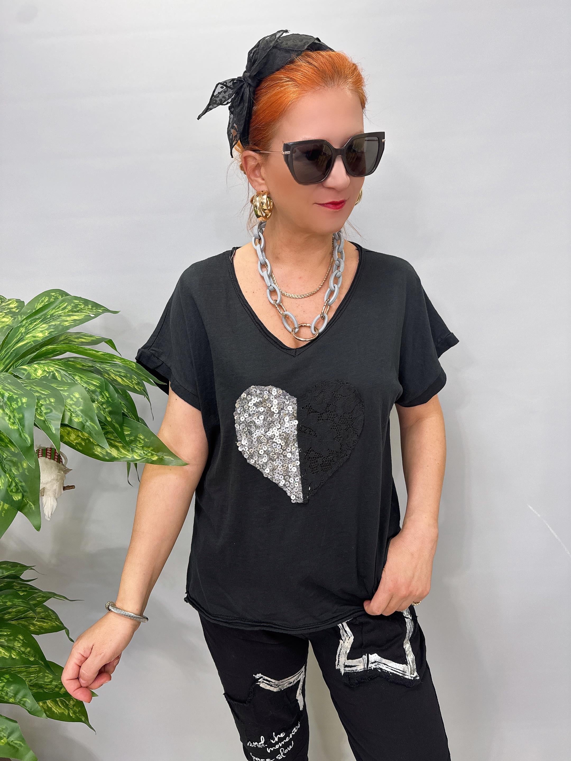 2680 Italyan Pamuklu Bluz Siyah