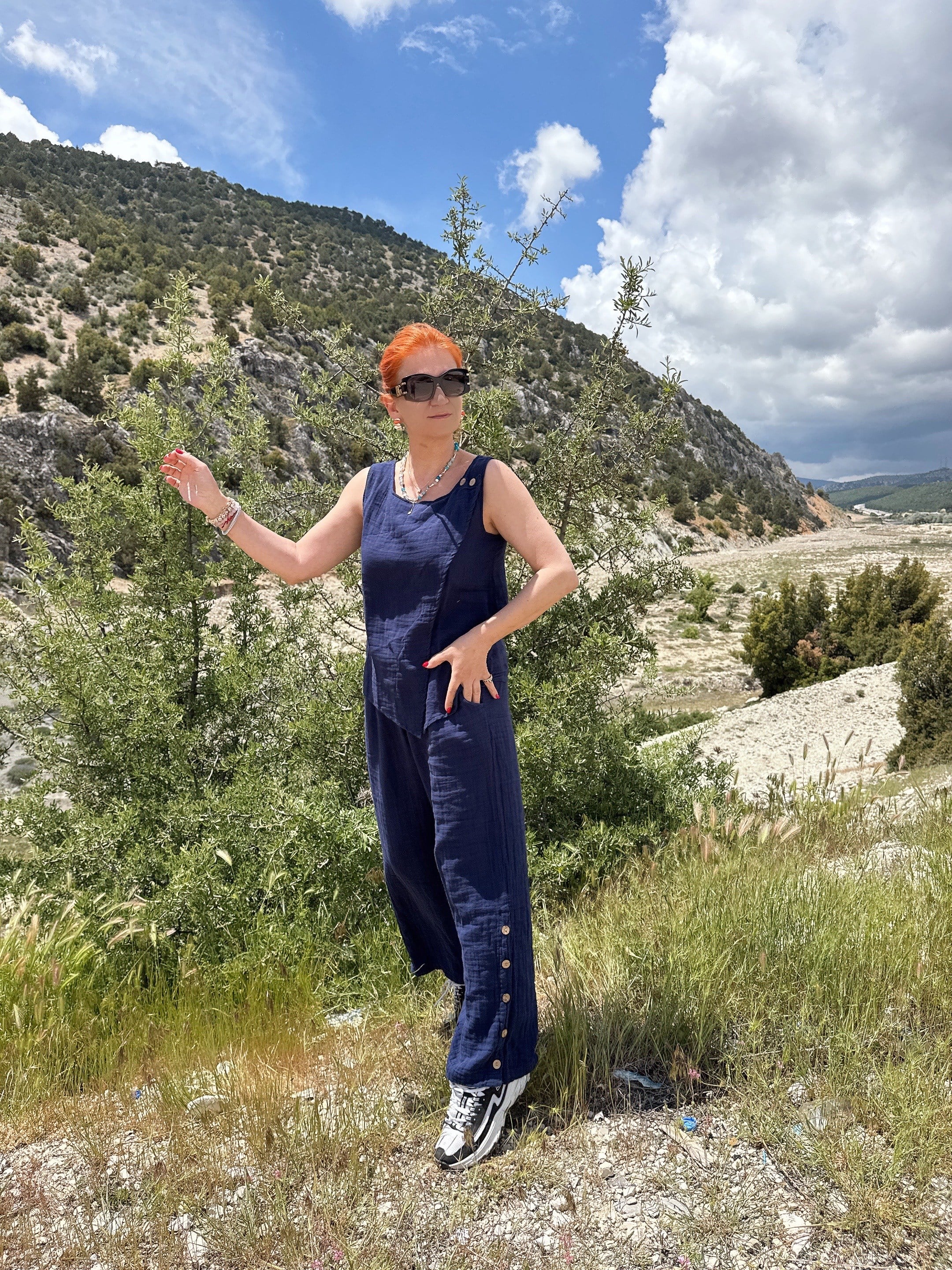 2681 Müslin Takım Lacivert