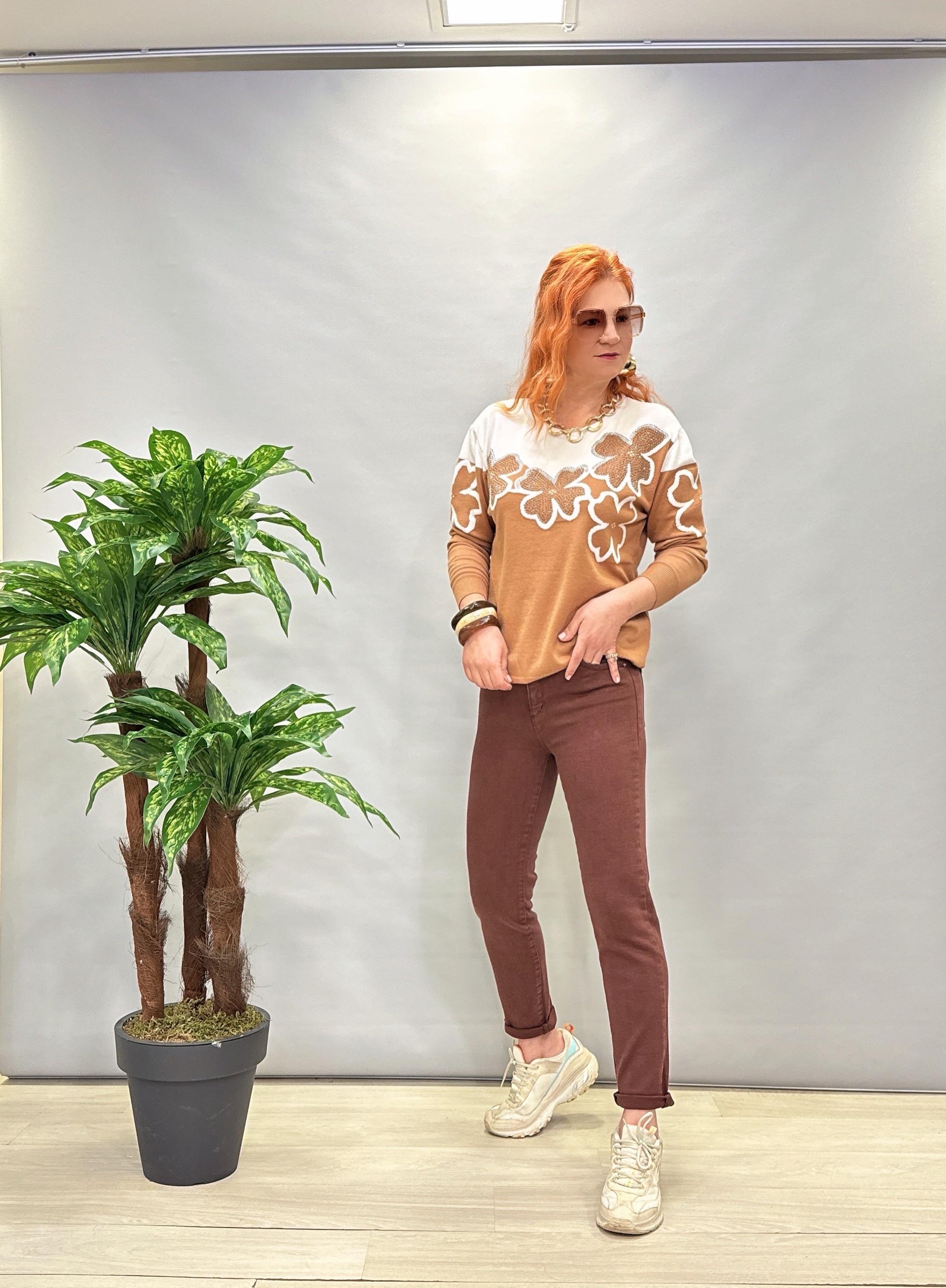 3016 FULL LİKRALI JEAN KAHVE