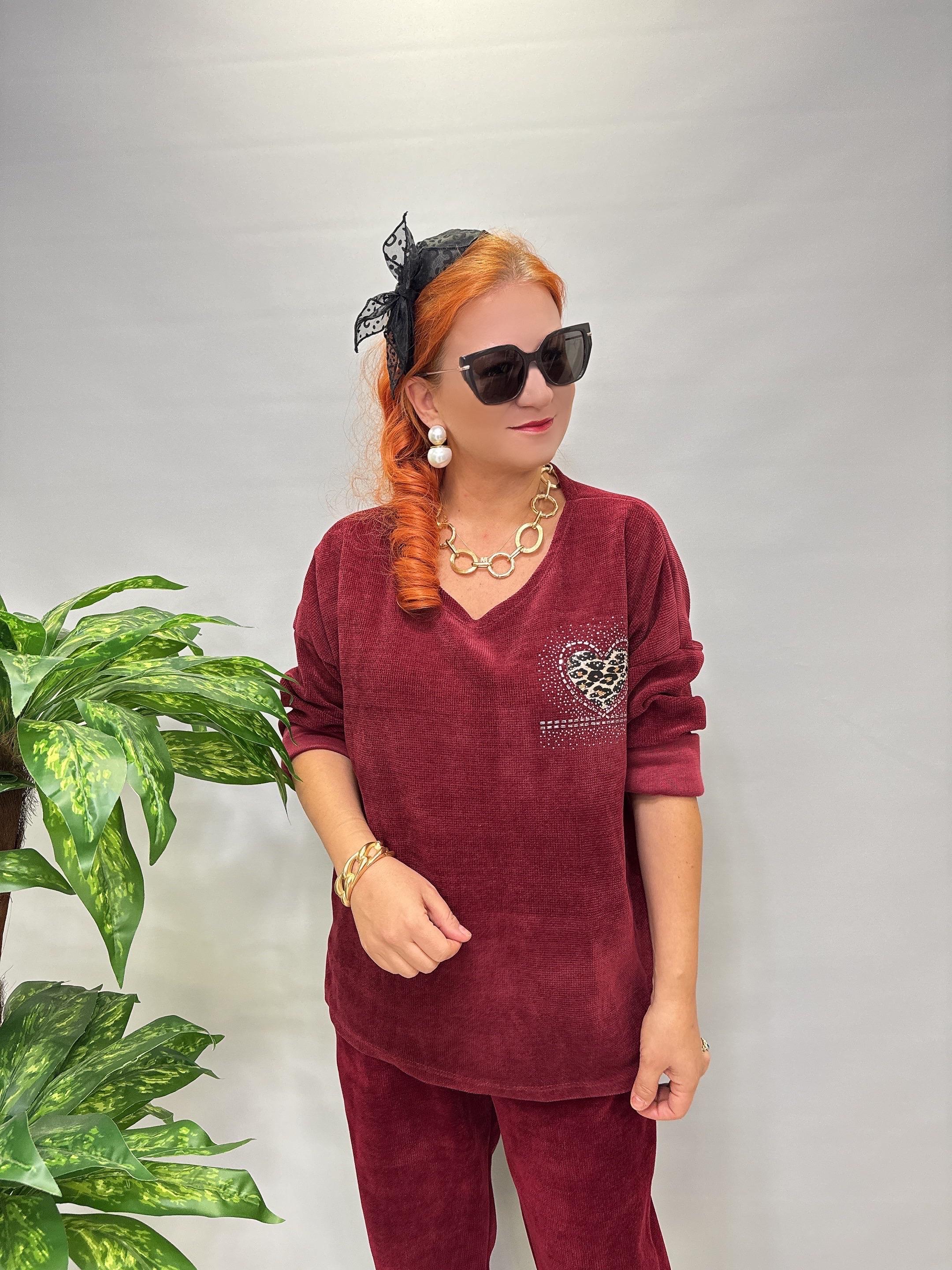 3019 Şönil Kadife Bluz 