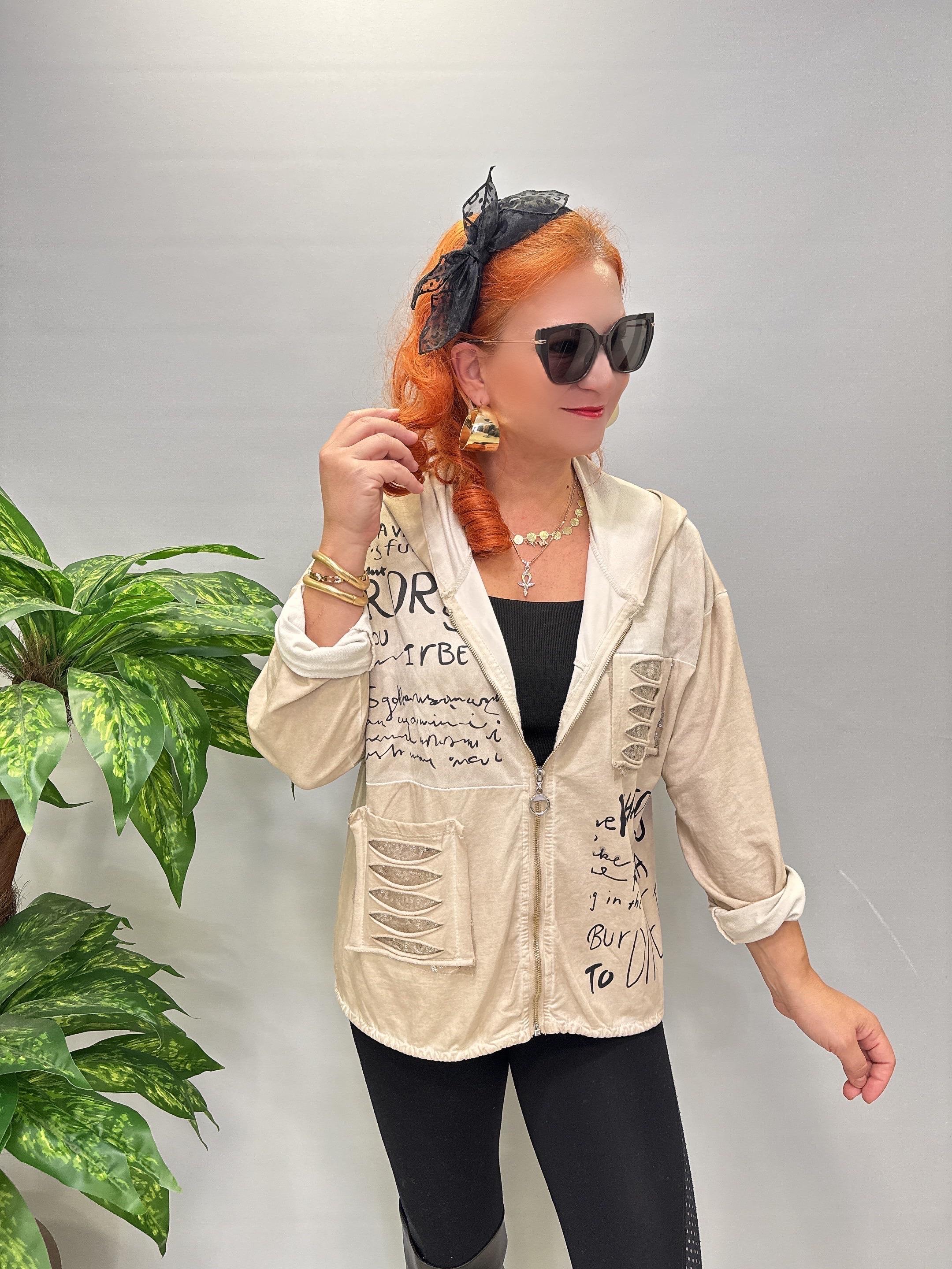 3311 Italyan Sweat Ceket Taş