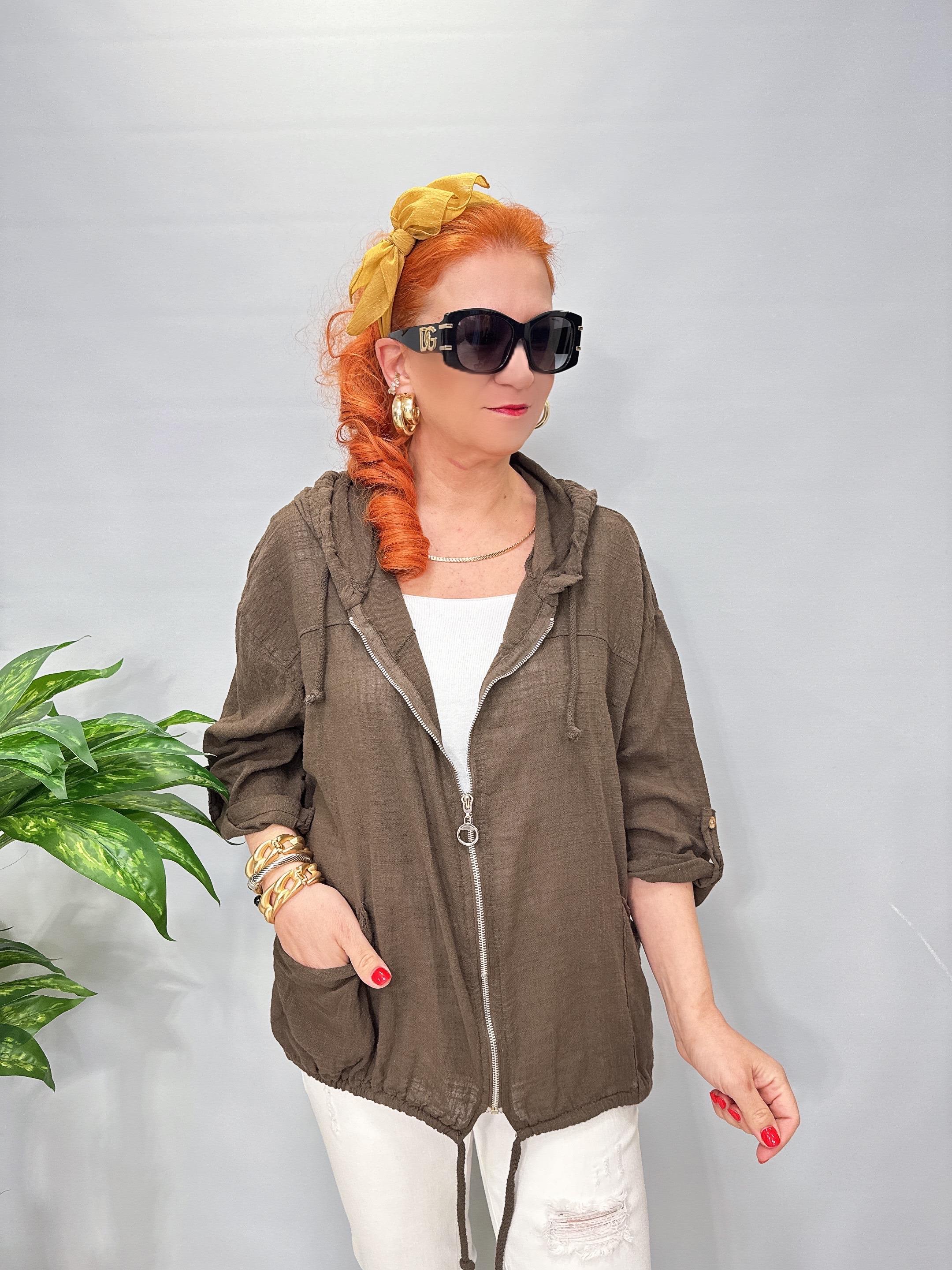 3640 Italyan Pamuklu Ceket Kahve