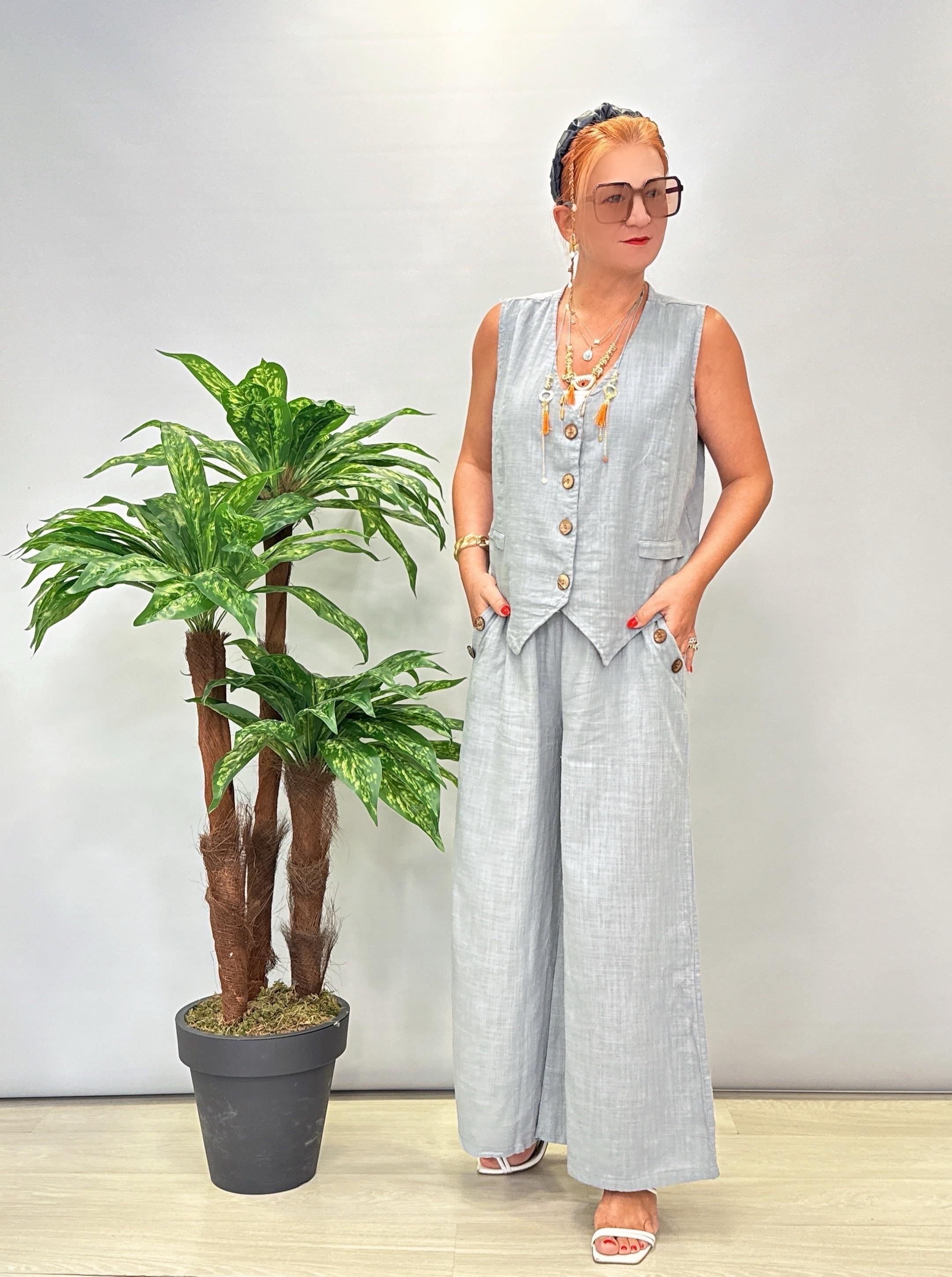 4570 Pamuklu Pantolon Gri