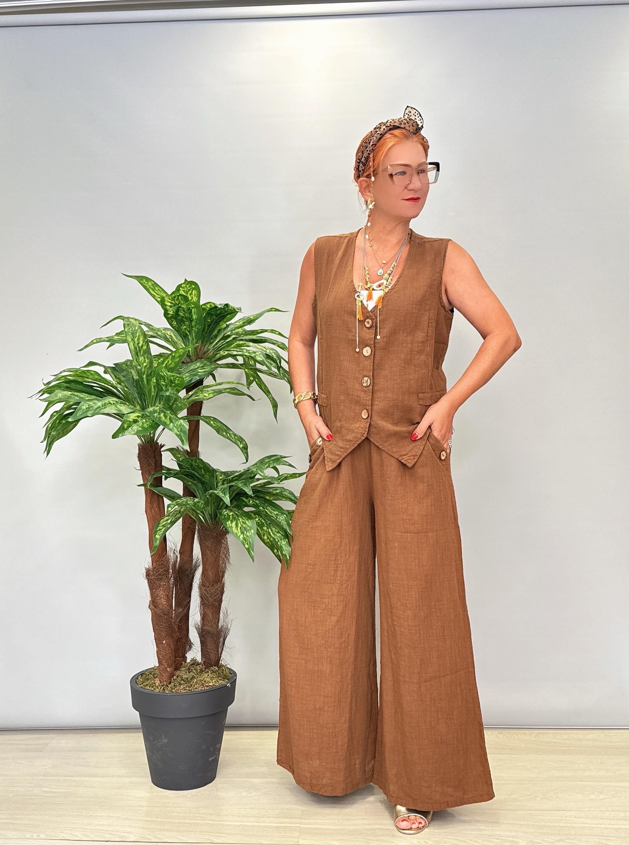 4570 Pamuklu Pantolon Kahve