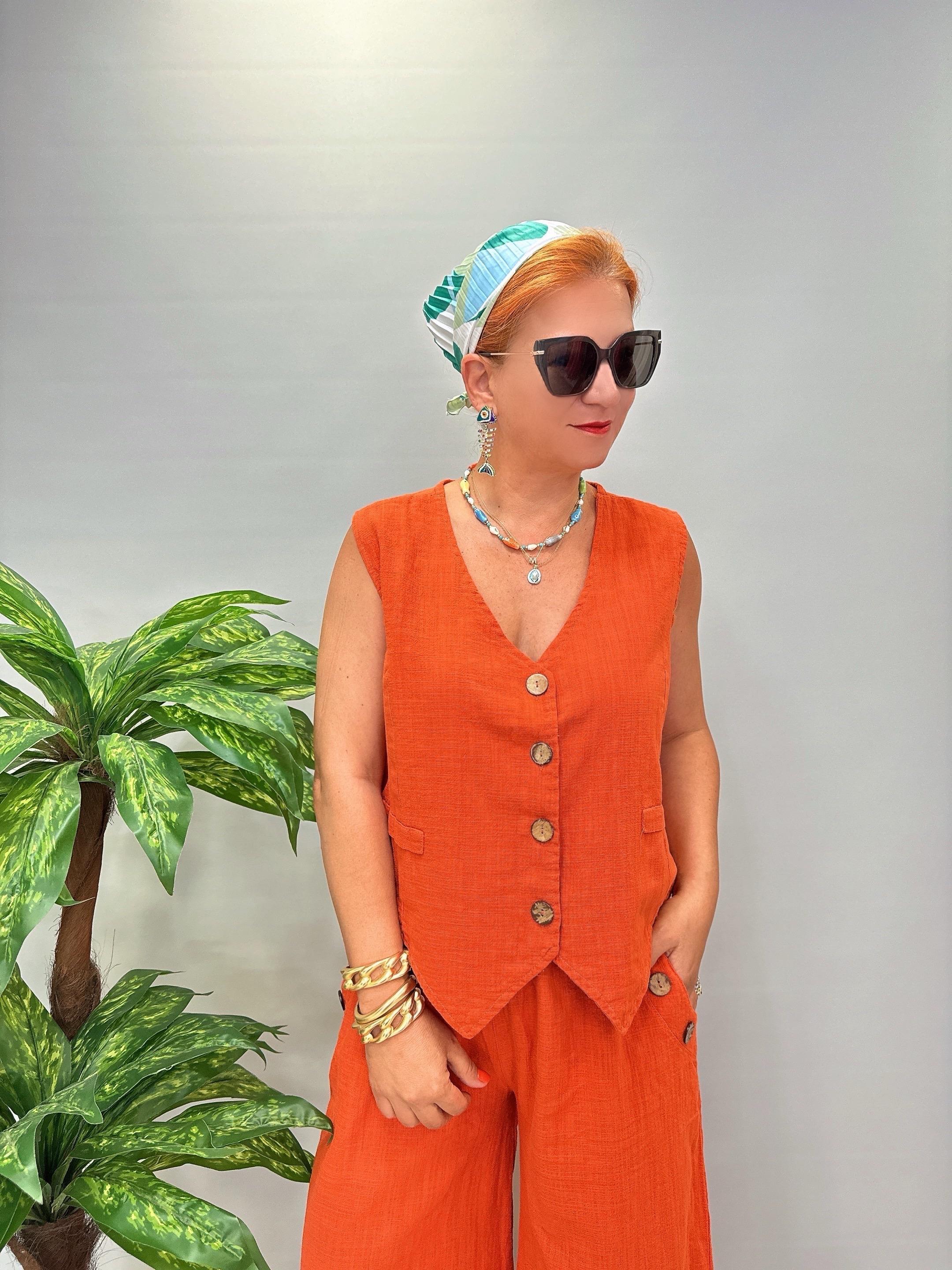 4570 Pamuklu Yelek Tarçın