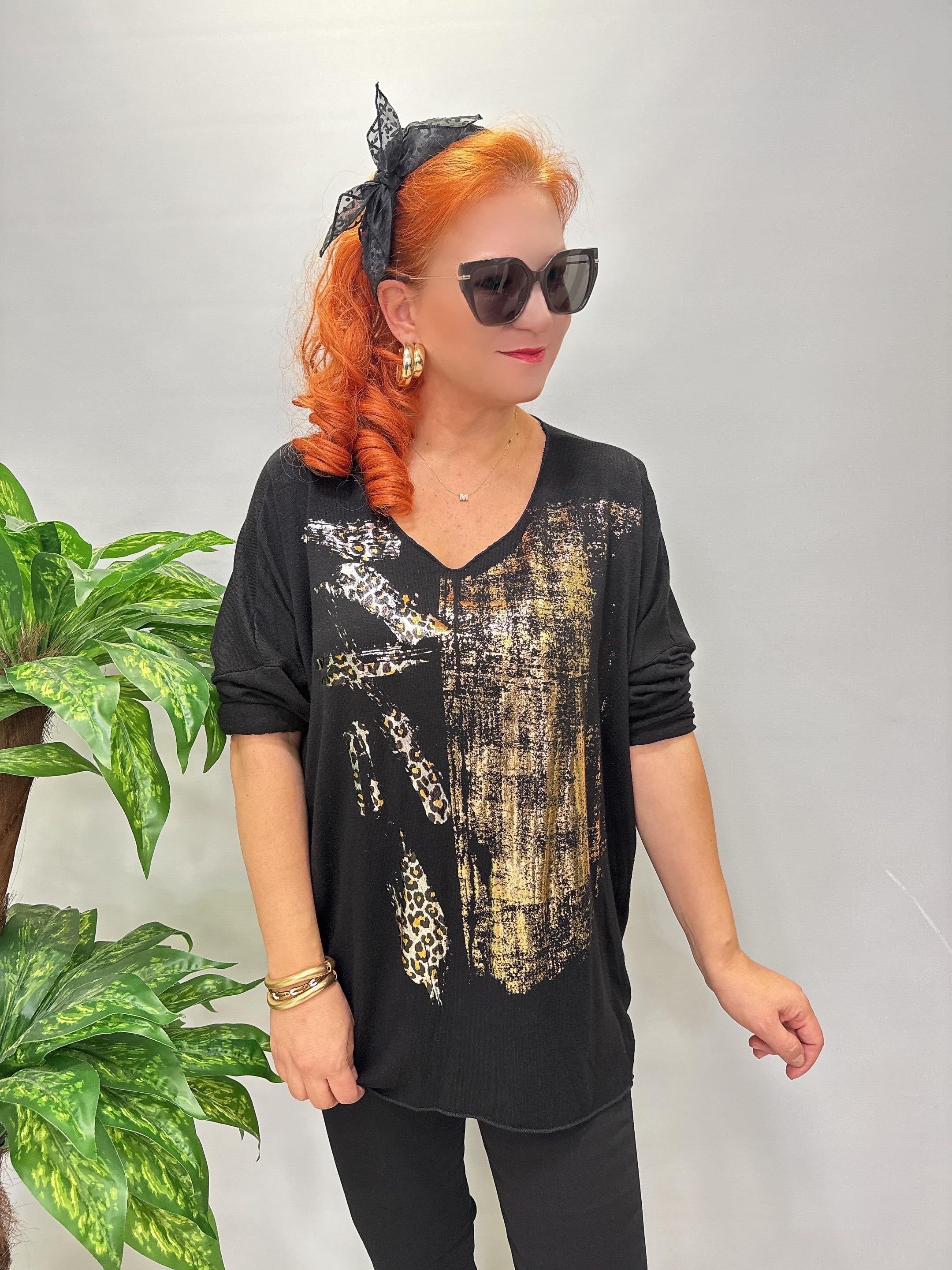 4875 Italyan Yumuşacık Triko Bluz Siyah