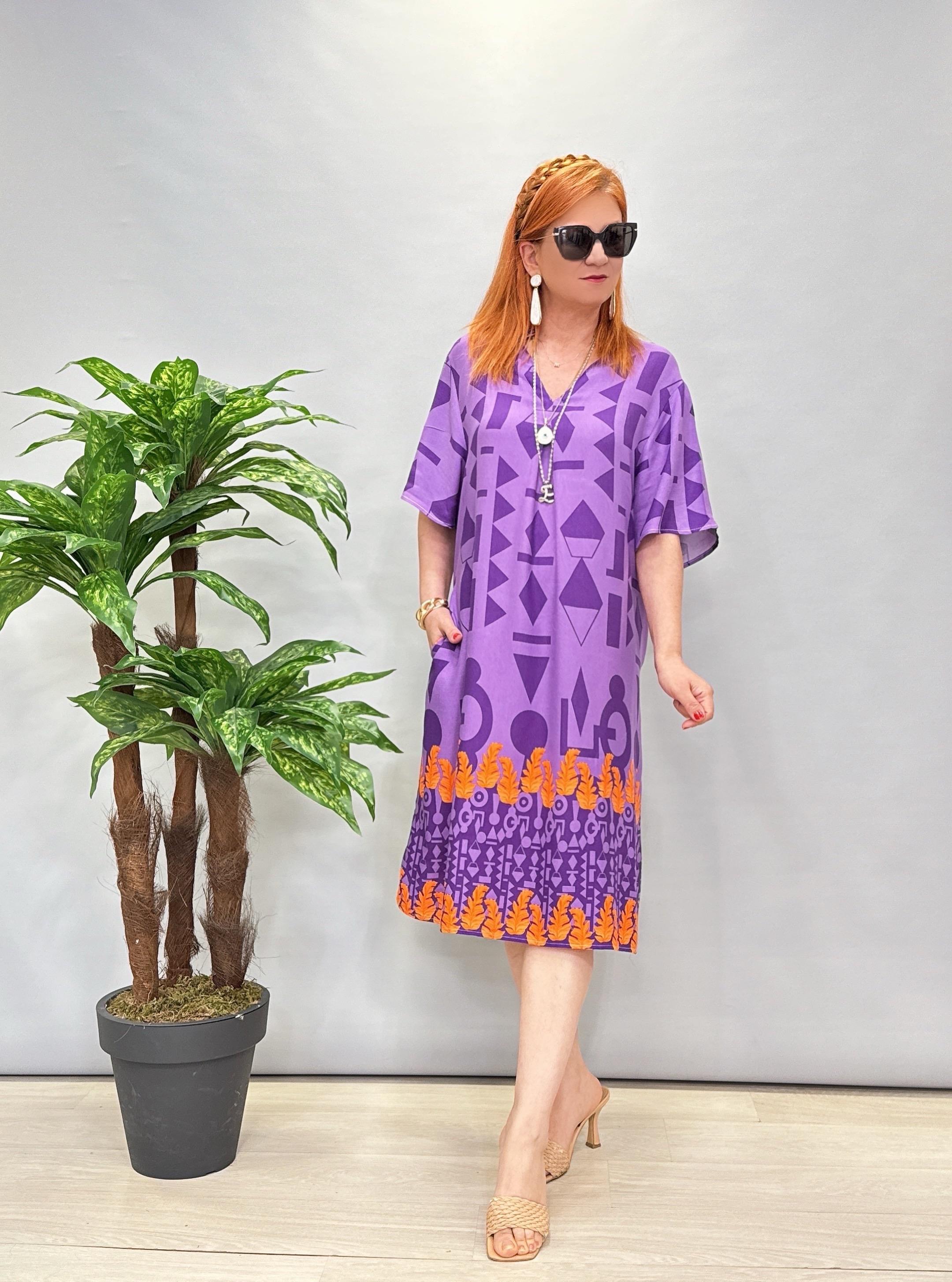 5022 Pamuklu Viskon Elbise