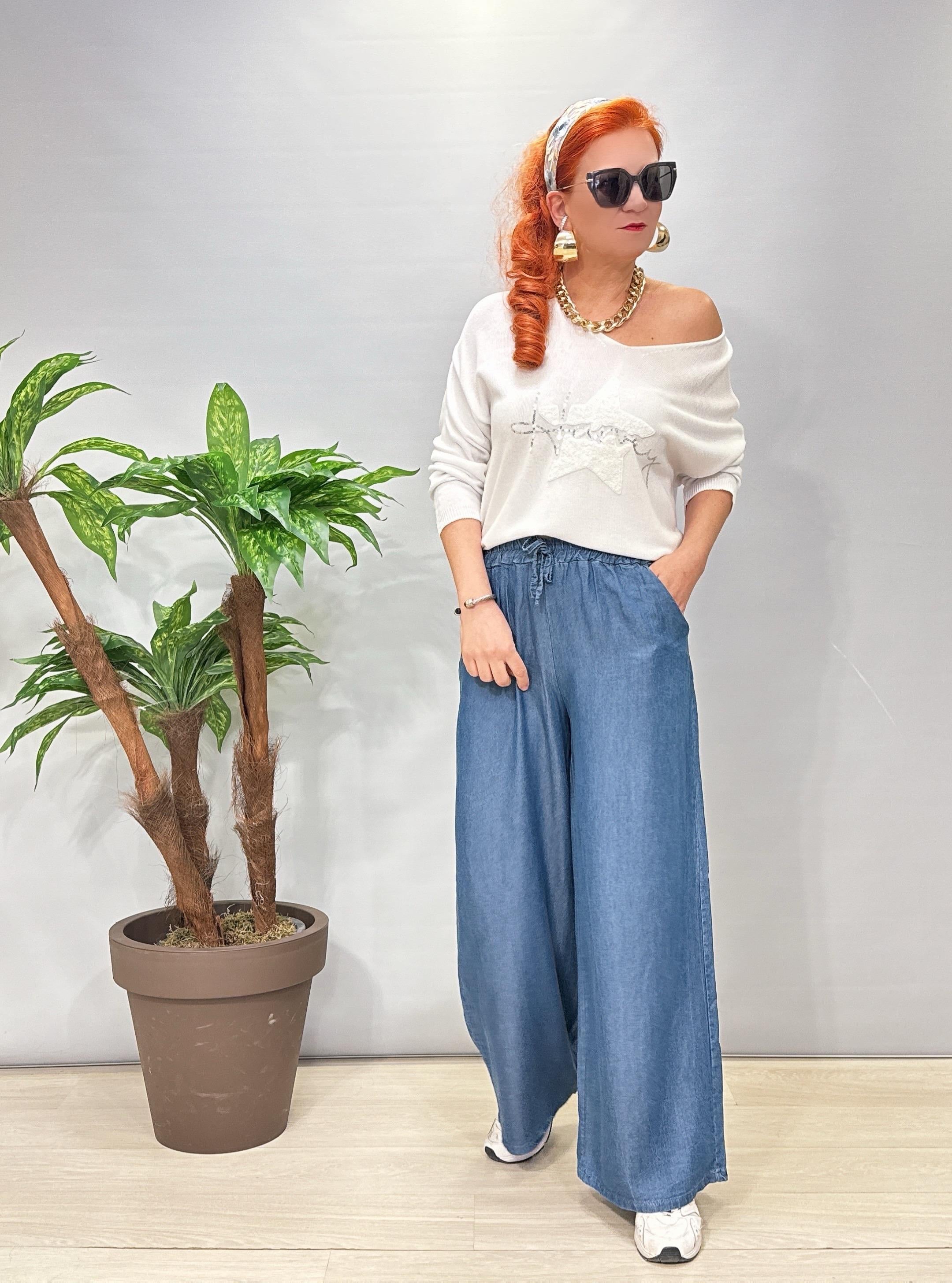 5030 Tencel Pantolon Lacivert