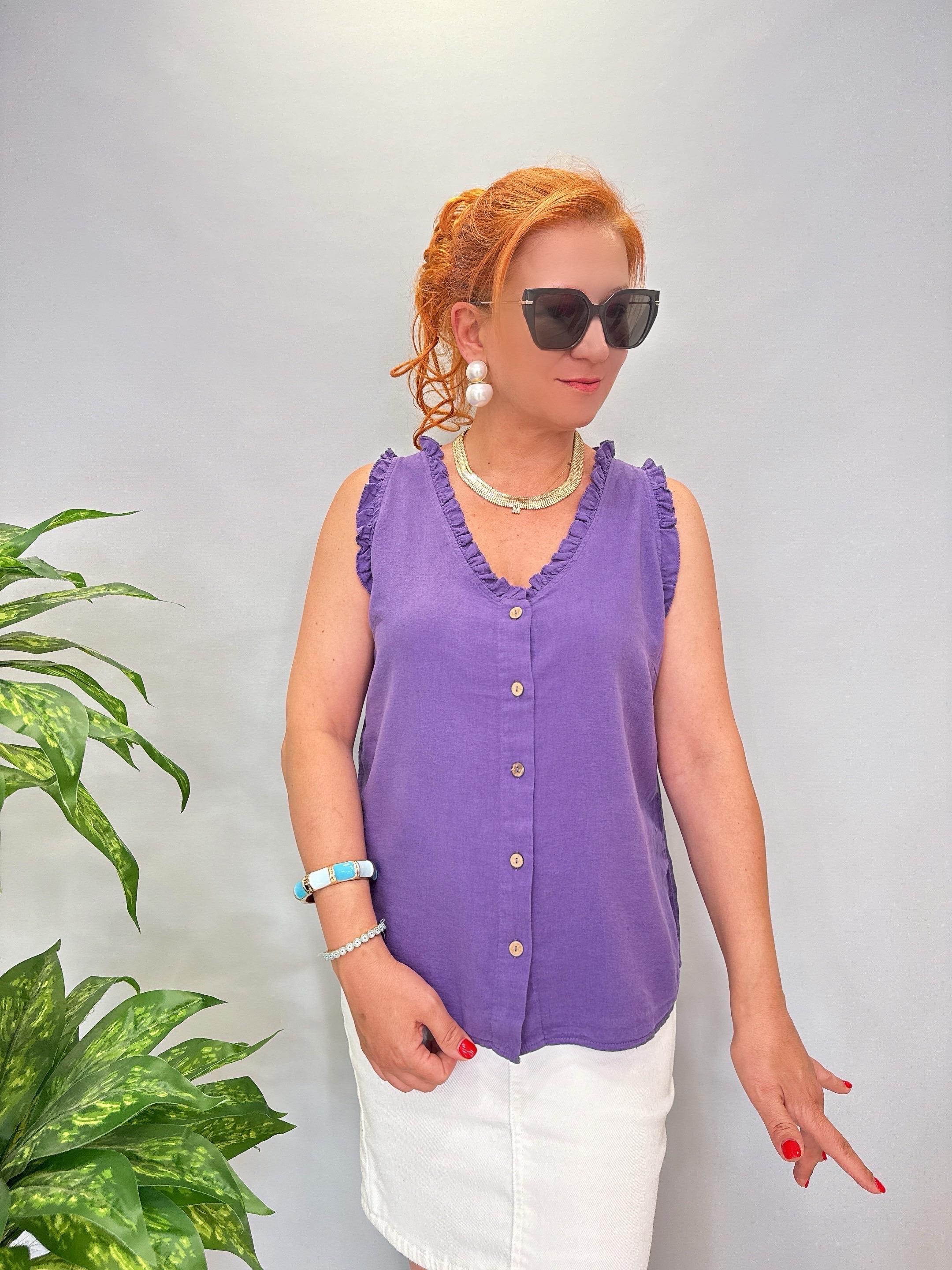 5521 Pamuklu Bluz Mor