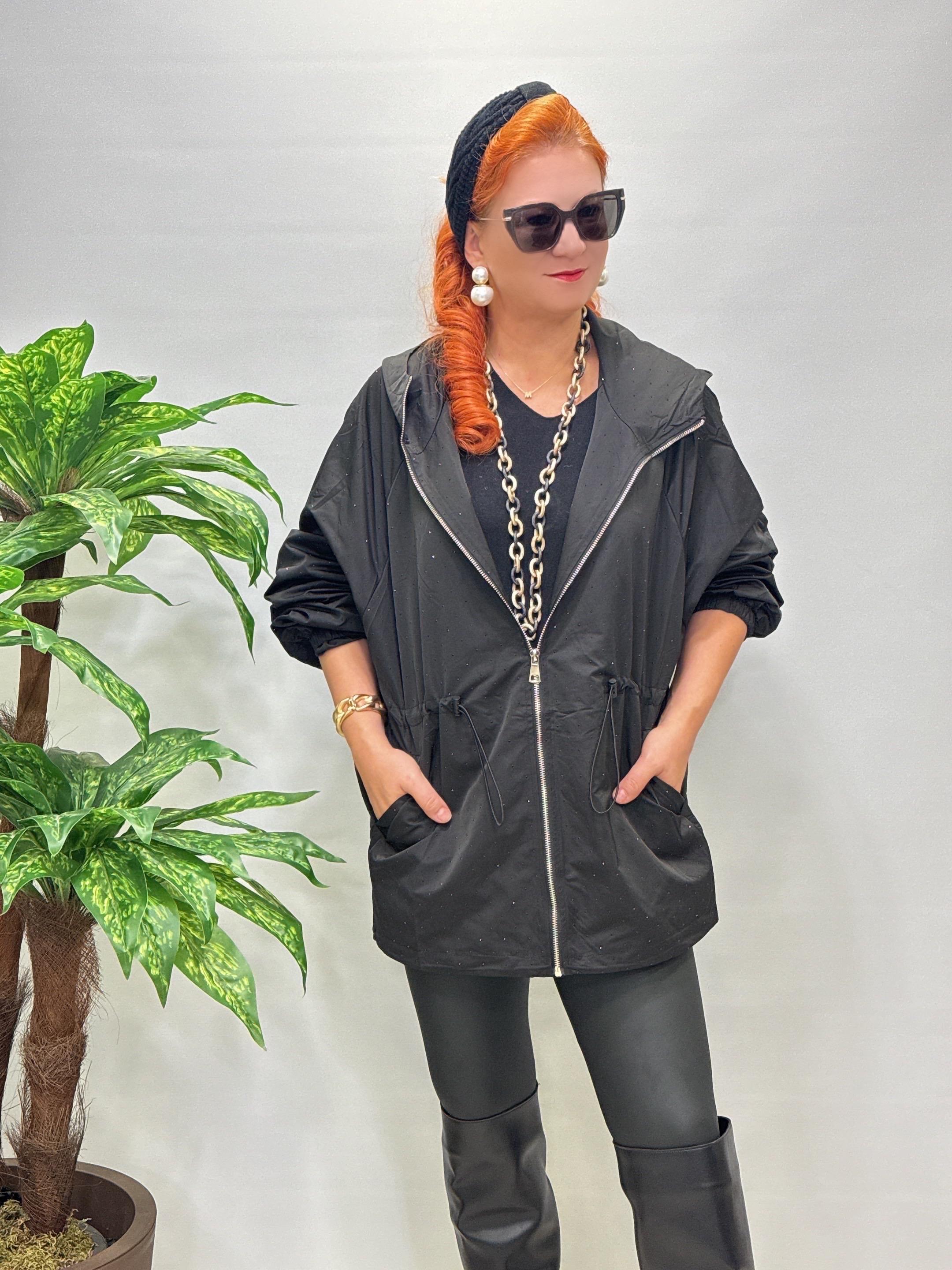 5541 Yağmurluk Trenç Ceket Sİyah