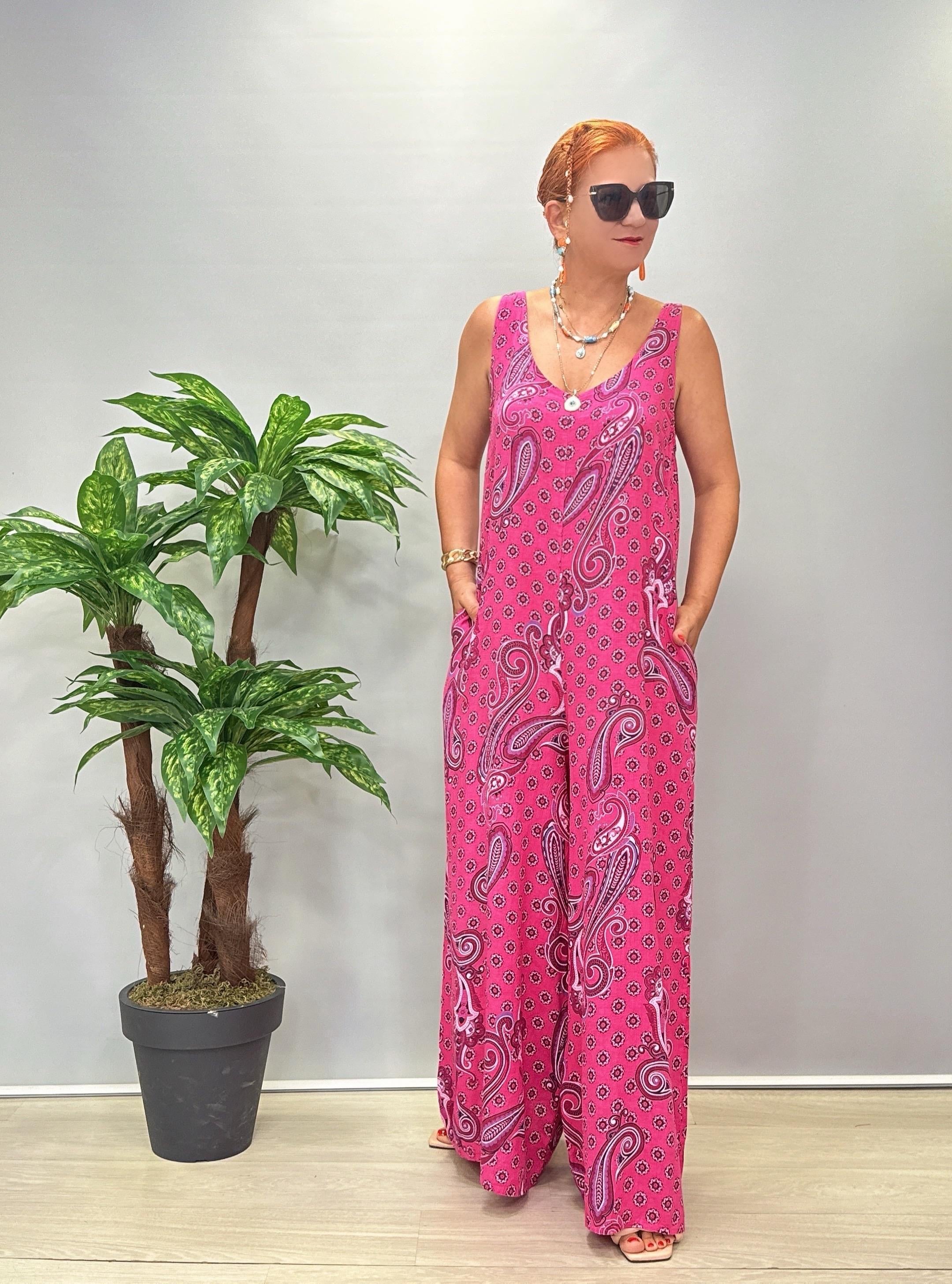 6020 Italyan Keten Tulum Pembe