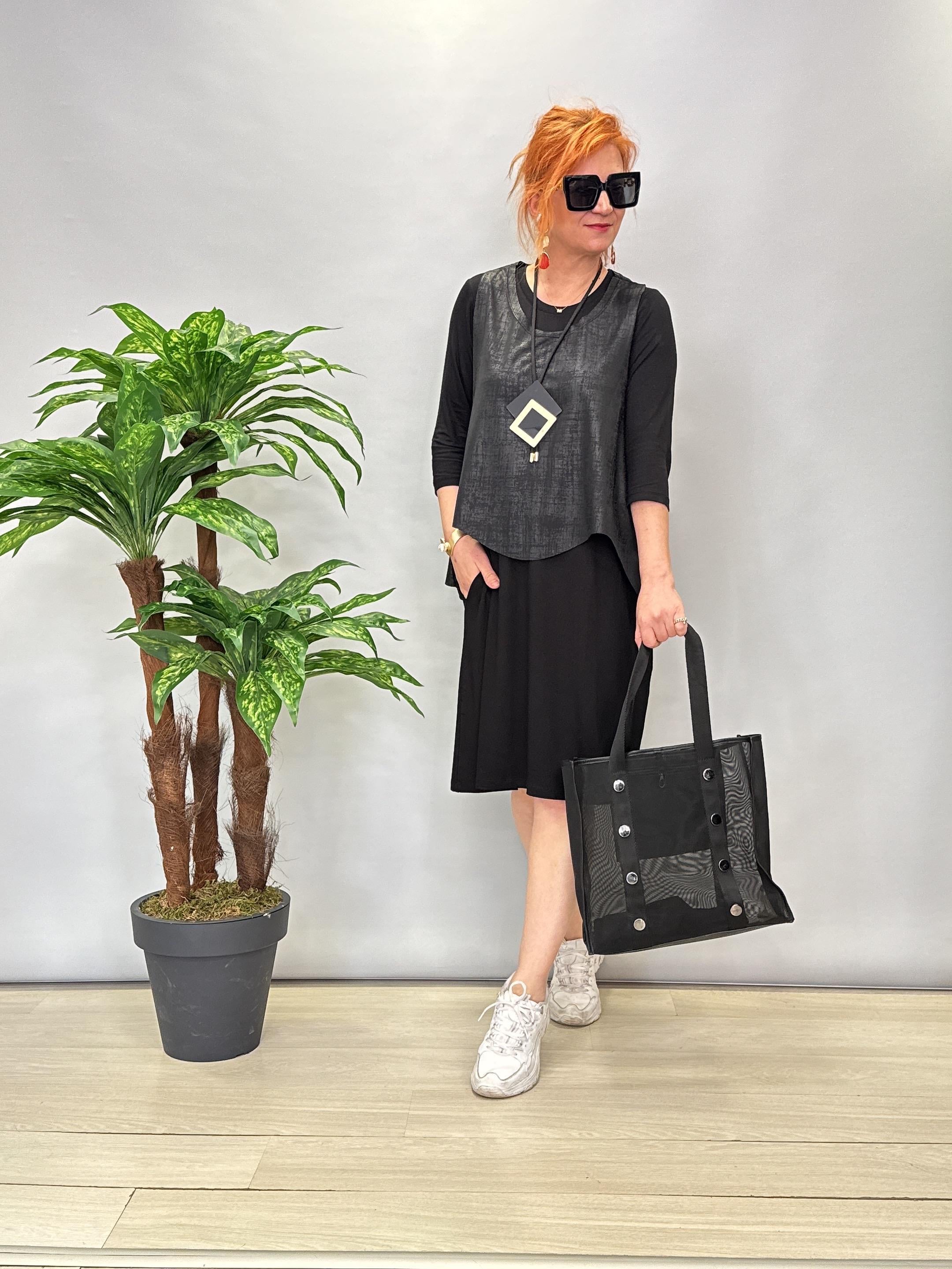 6077 3'LÜ TAKIM ELBİSE  SİYAH (KOLYE YELEK DAHİLDİR)