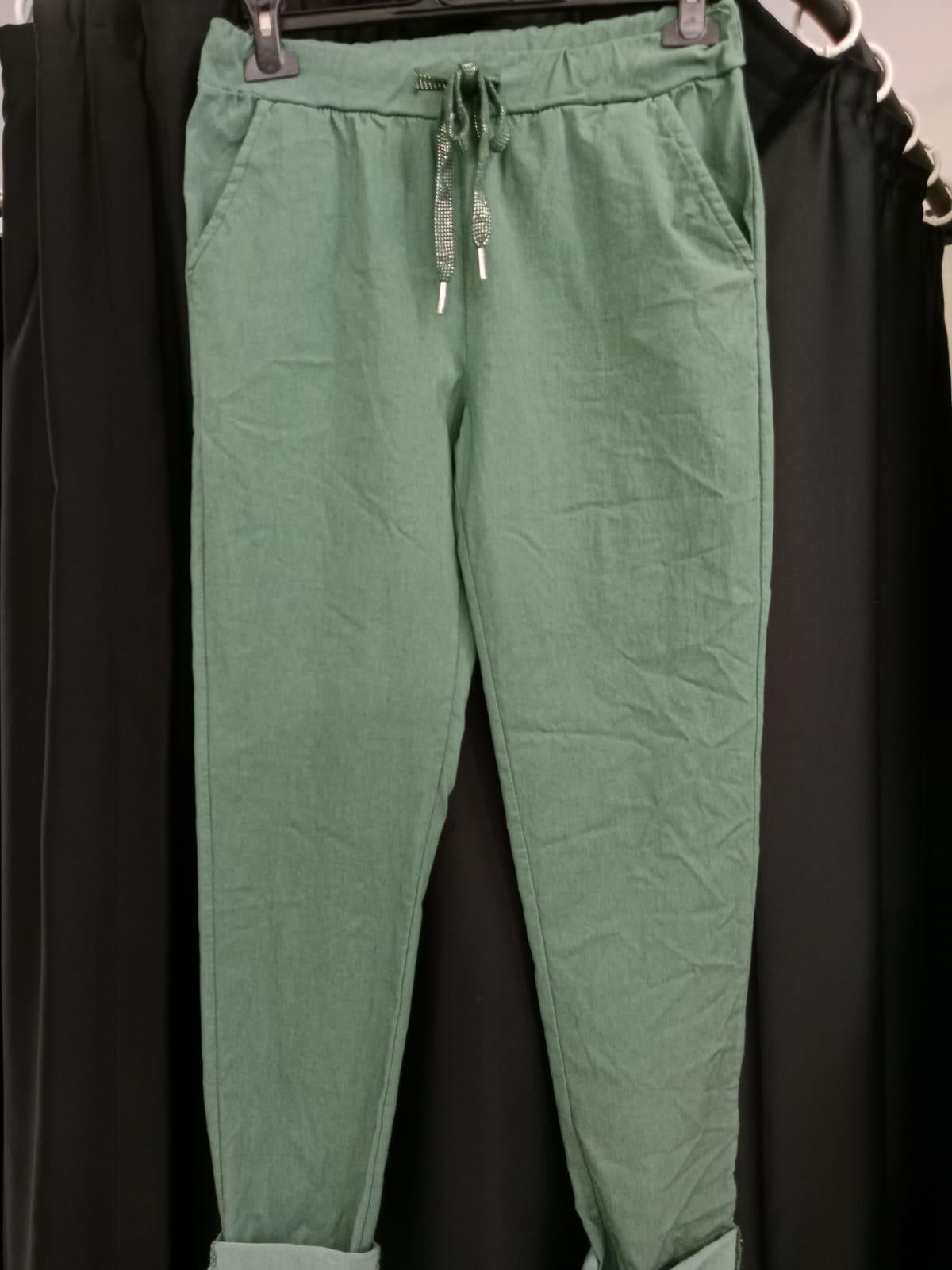 7005 Italyan Pantolon Yeşil