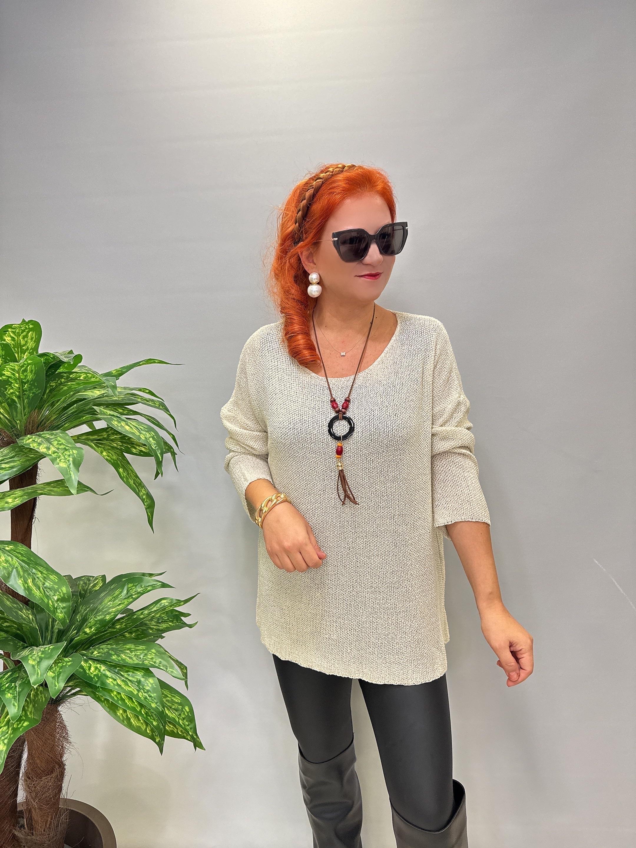 7091 Merserize Bluz (KOLYE HEDİYELİ) Taş