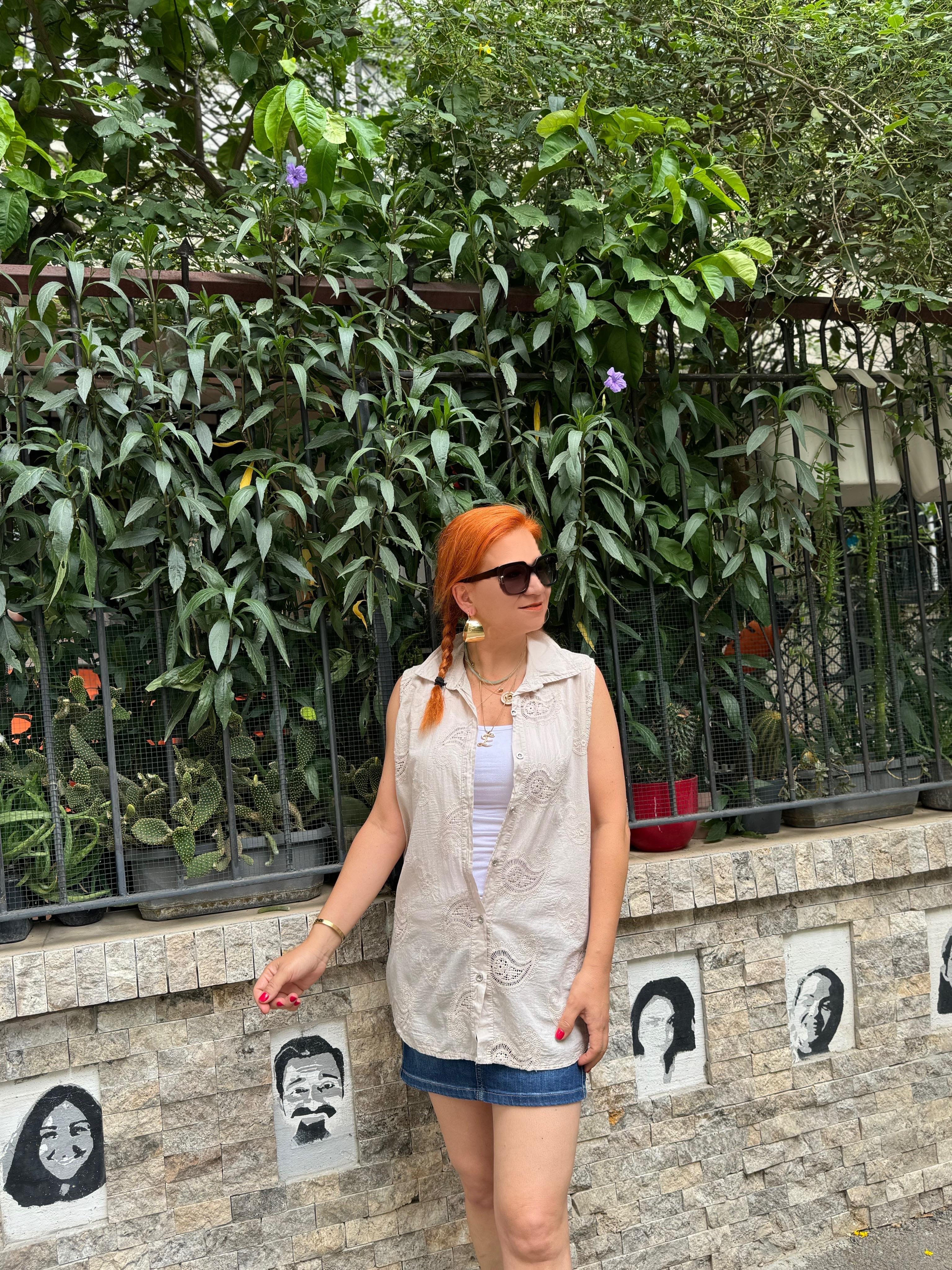 73287 PREMIUM İTHAL FİSTO DETAY GÖMLEK  TAŞ