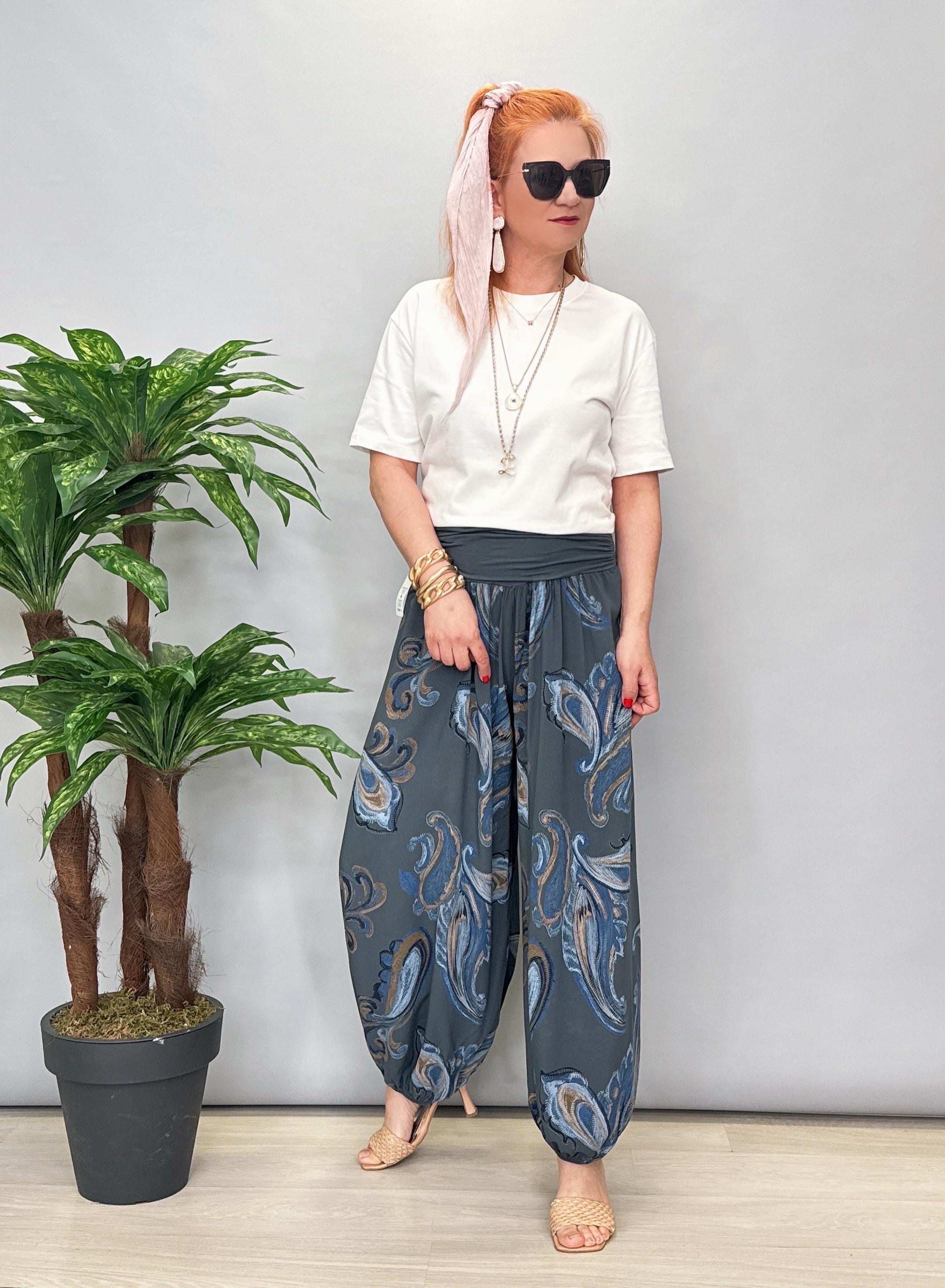 8075 İTALYAN ŞALVAR LACİVERT