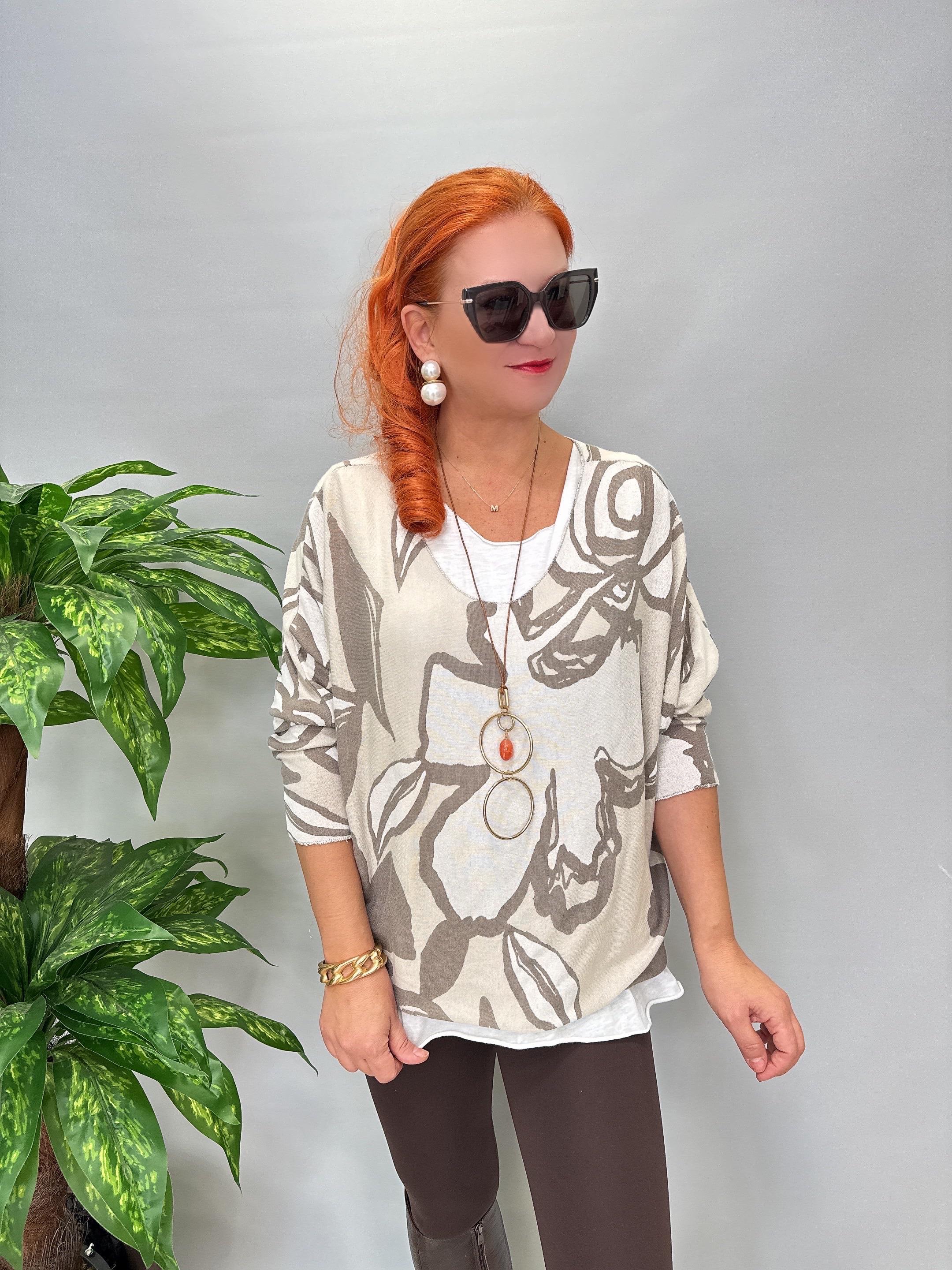 8522 Italyan Bluz (KOLYE HEDİYELİ)