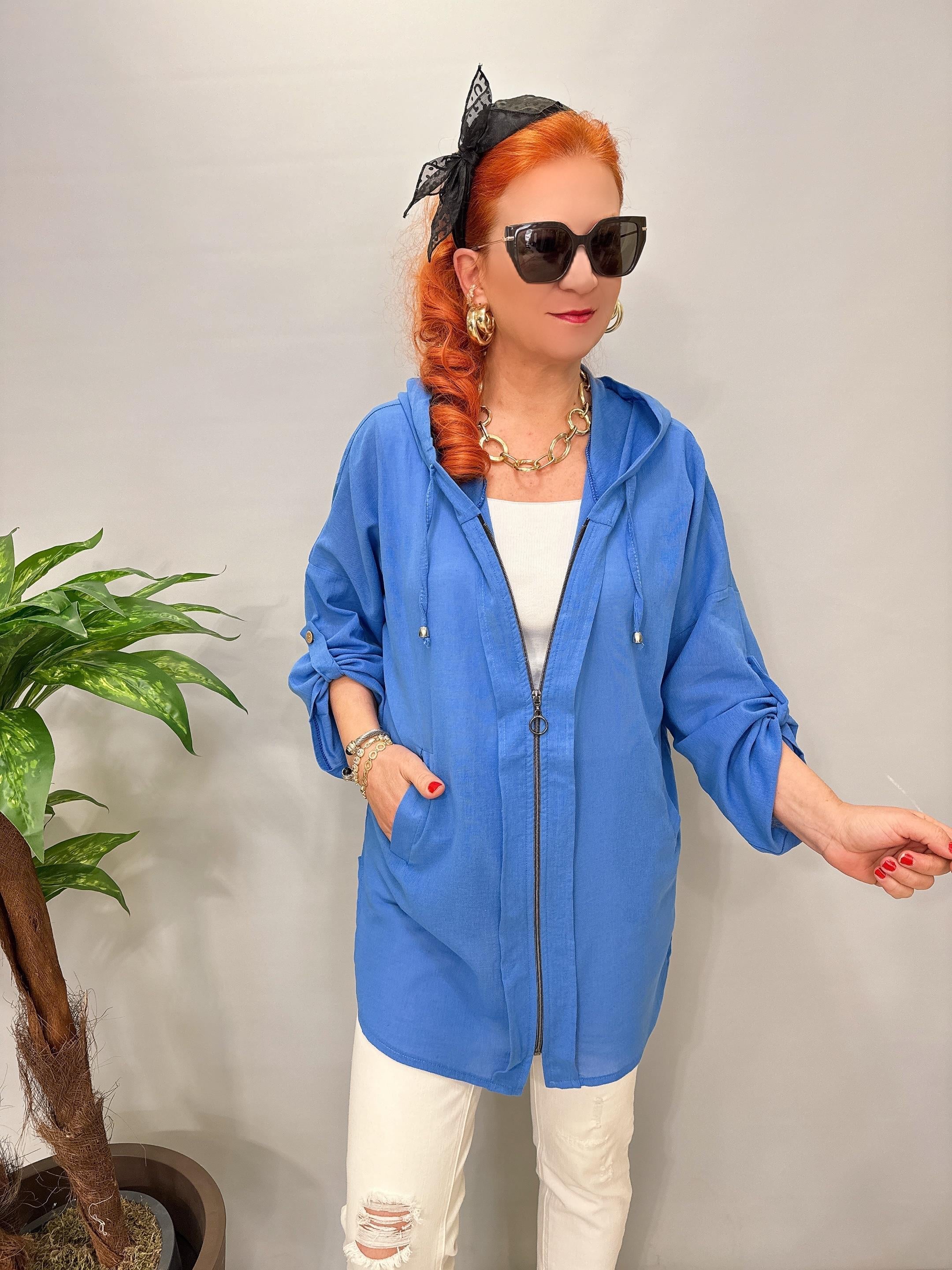 8596 Pamuklu Ceket Mavi