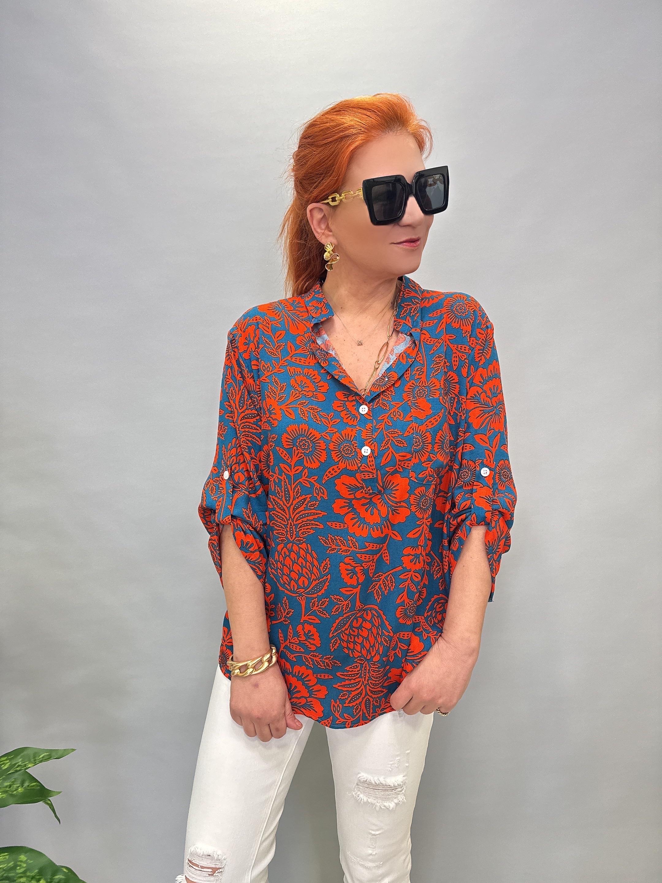 8790 PAMUKLU VİSKON BLUZ