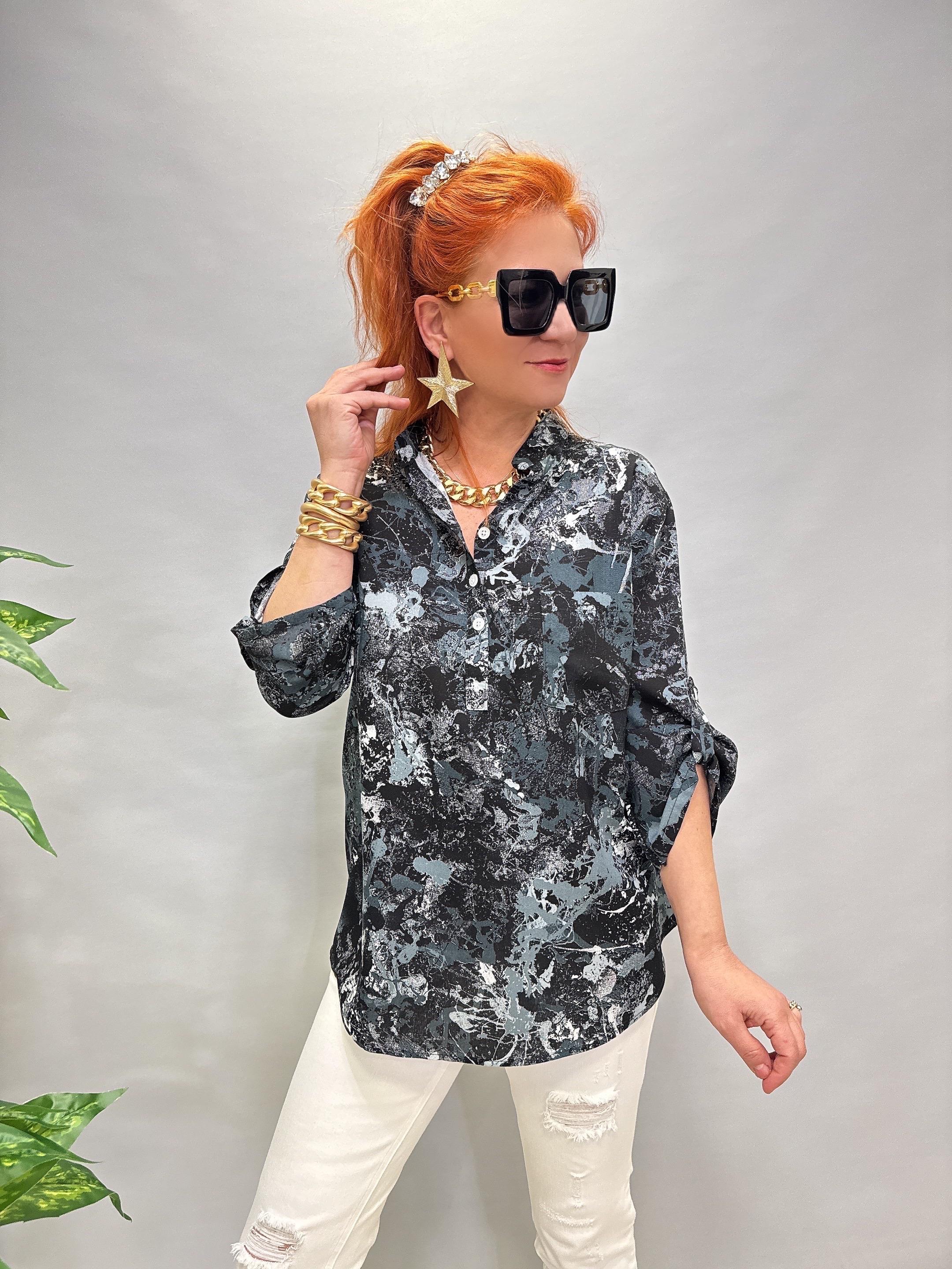 8790 PAMUKLU VİSKON BLUZ