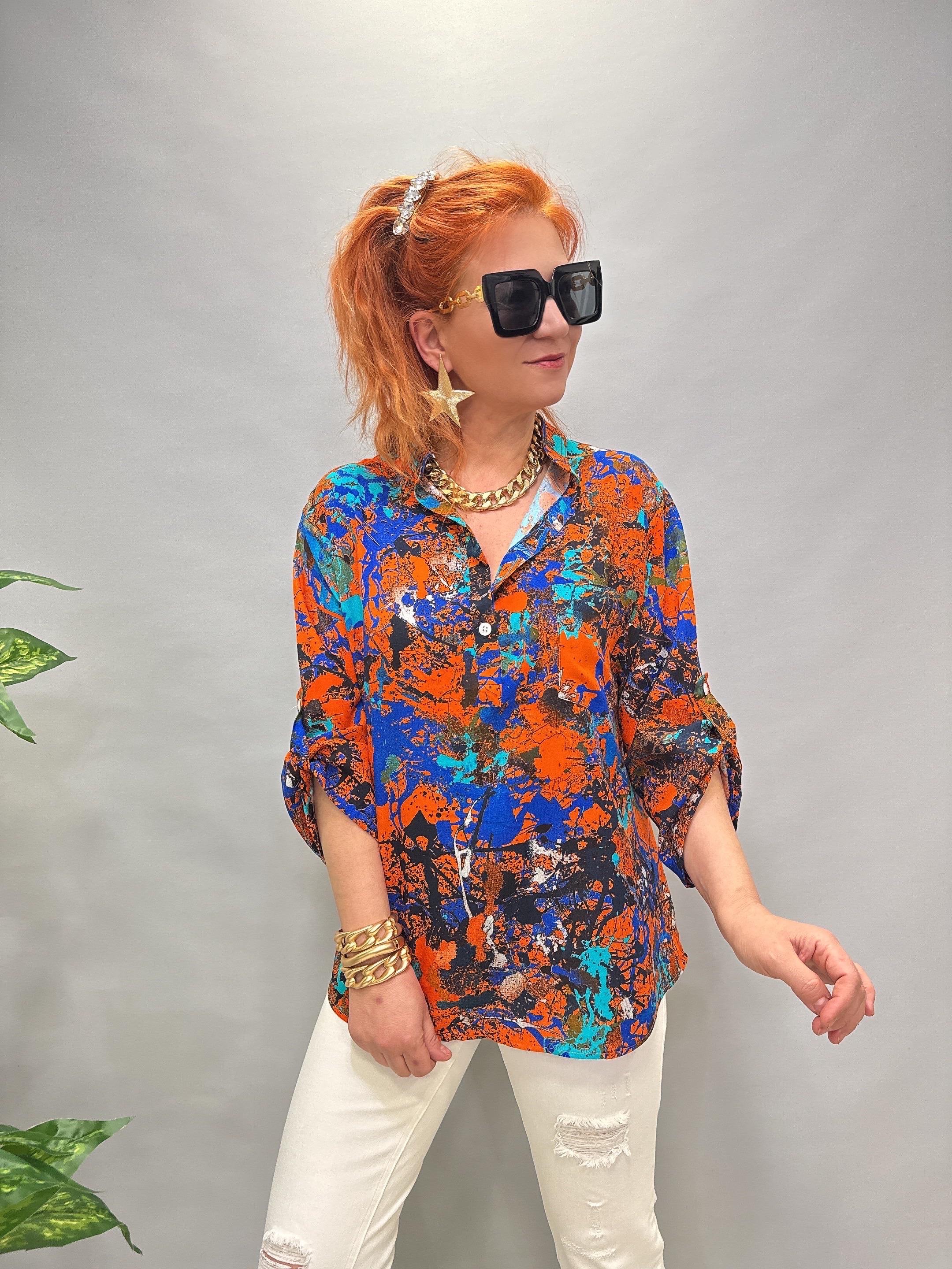 8790 PAMUKLU VİSKON BLUZ