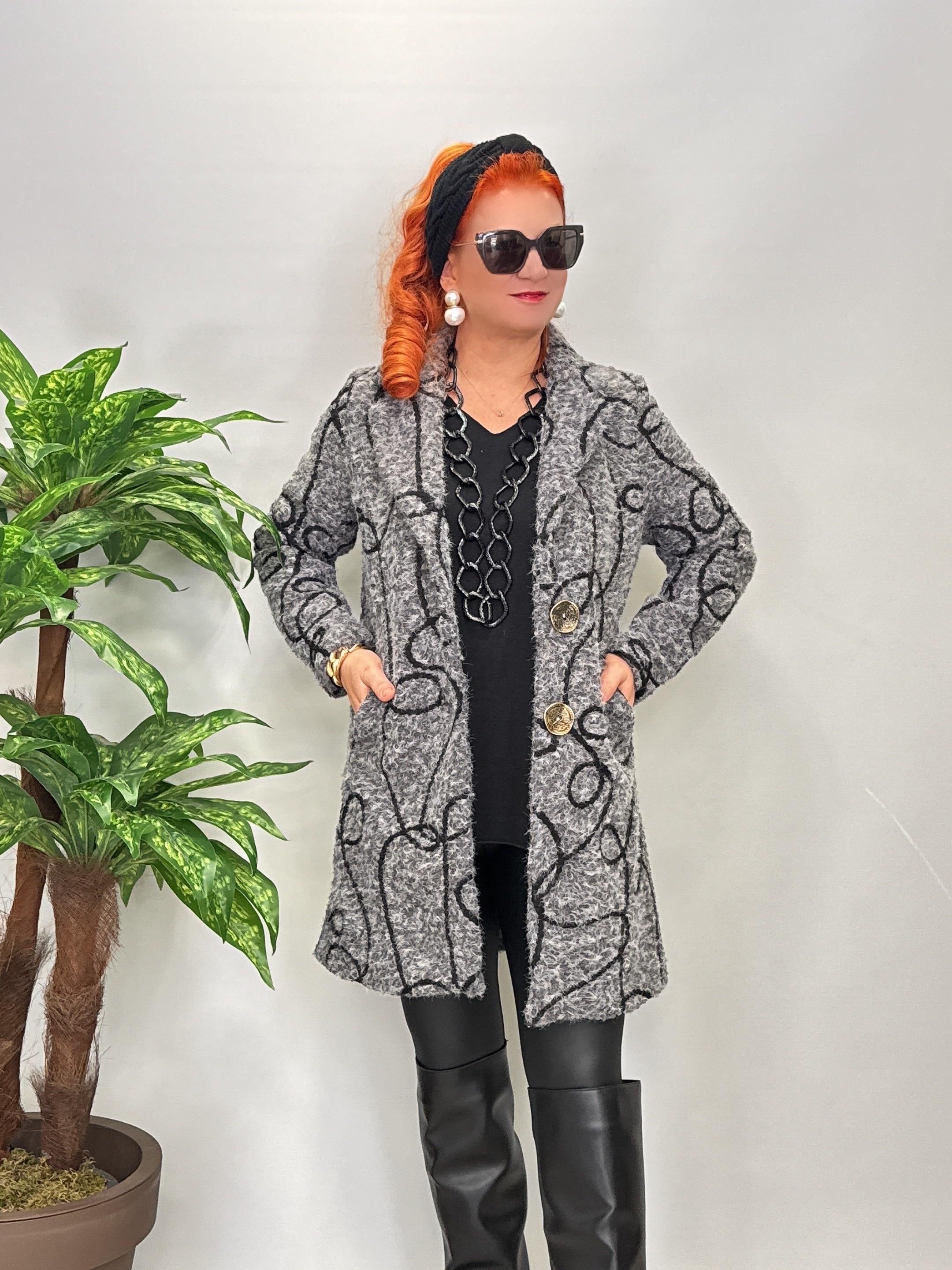 8850 Astarlı Kaban Gri