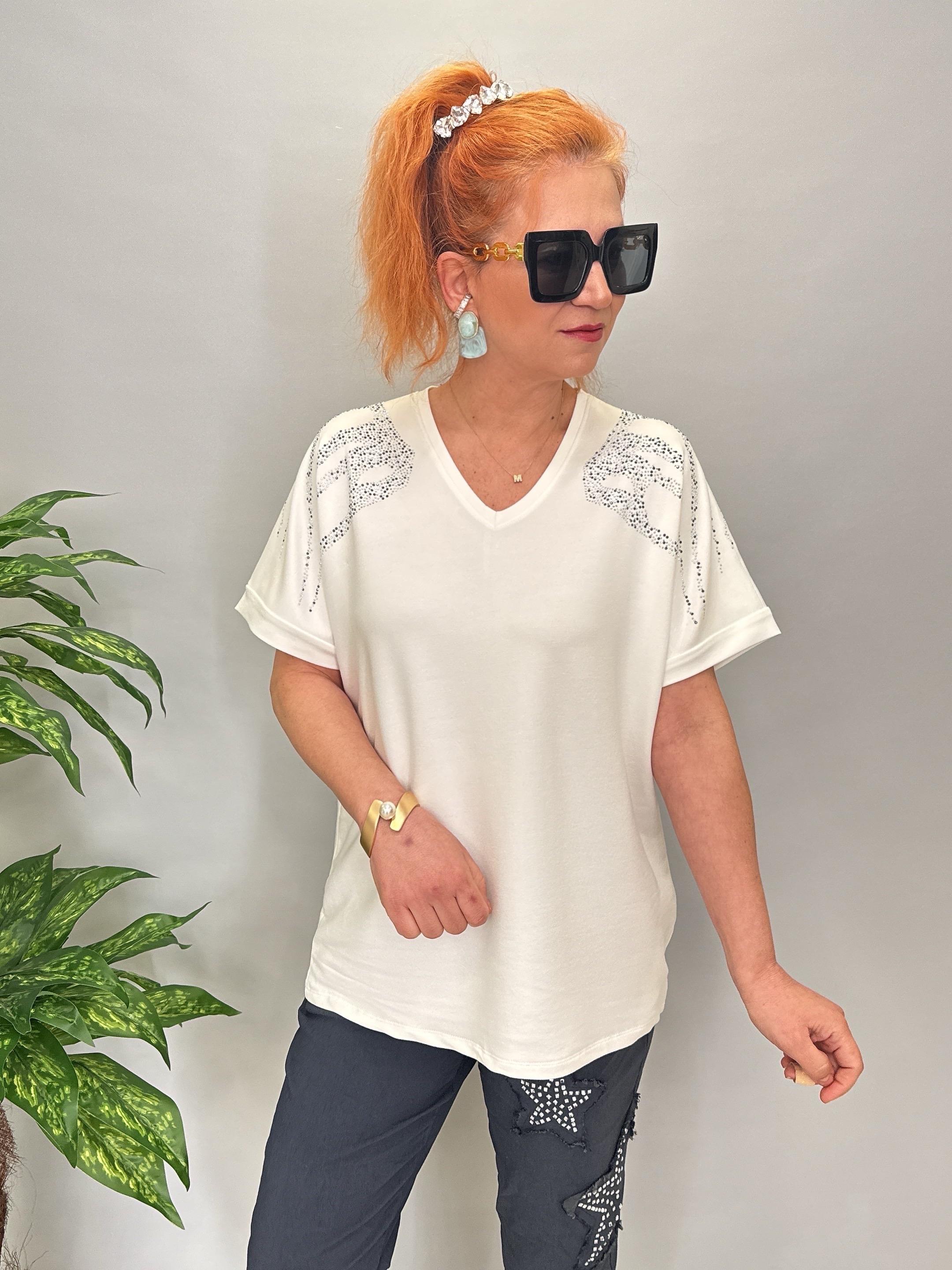 8890 MODAL LİKRALI BLUZ BEYAZ