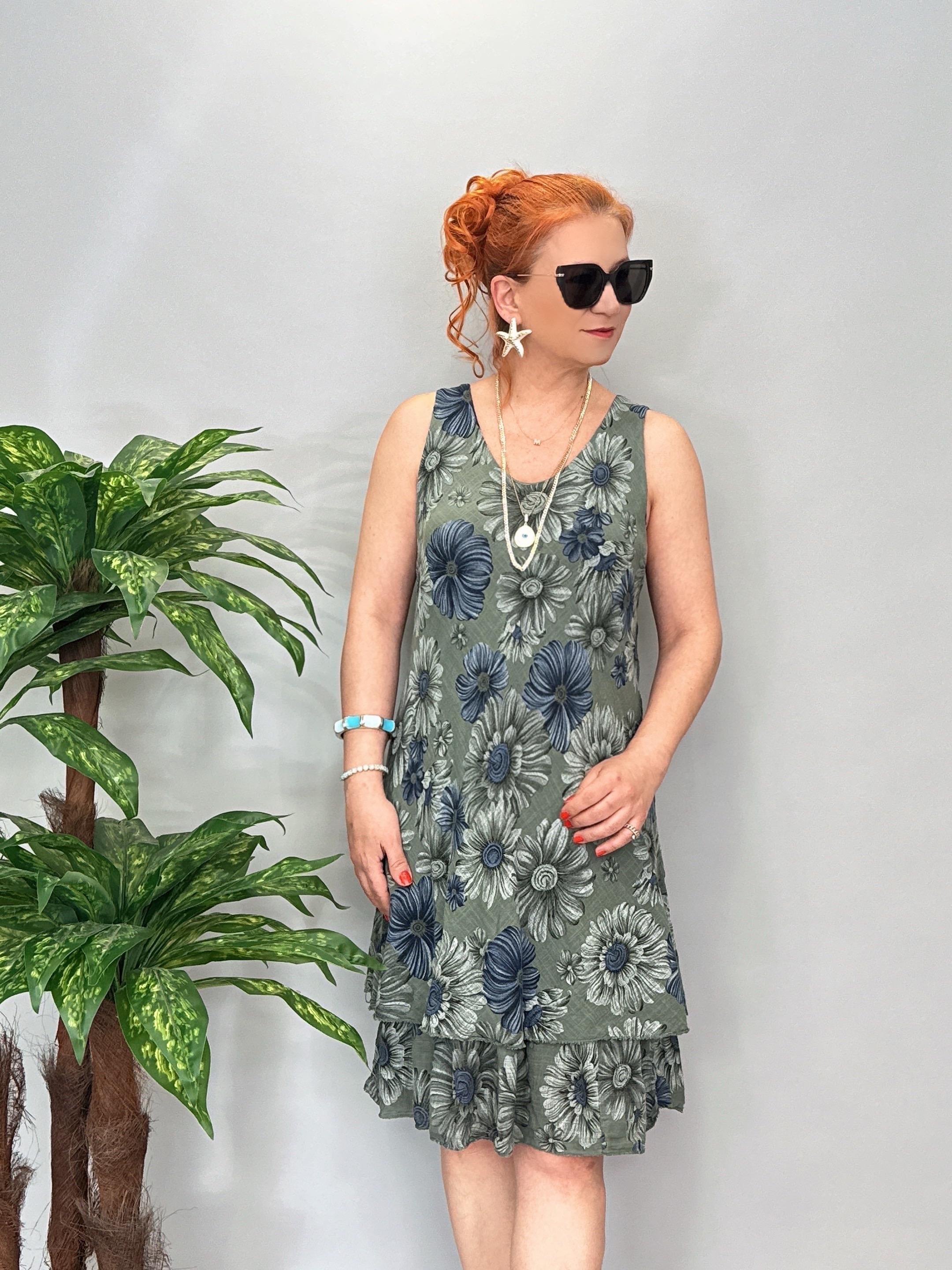 9213 Italyan Elbise Haki