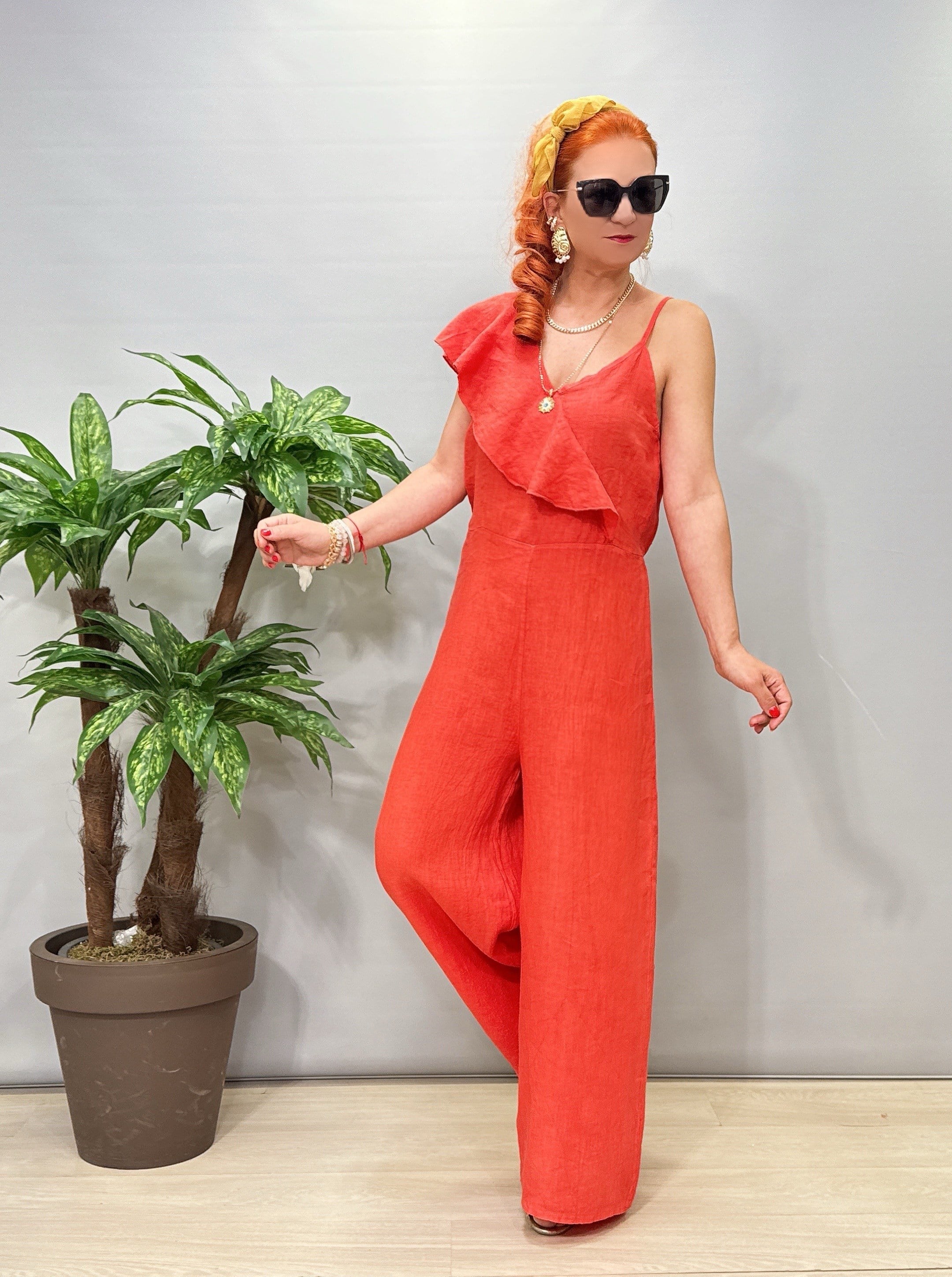 9575 Italyan Ham Keten Tulum Mercan