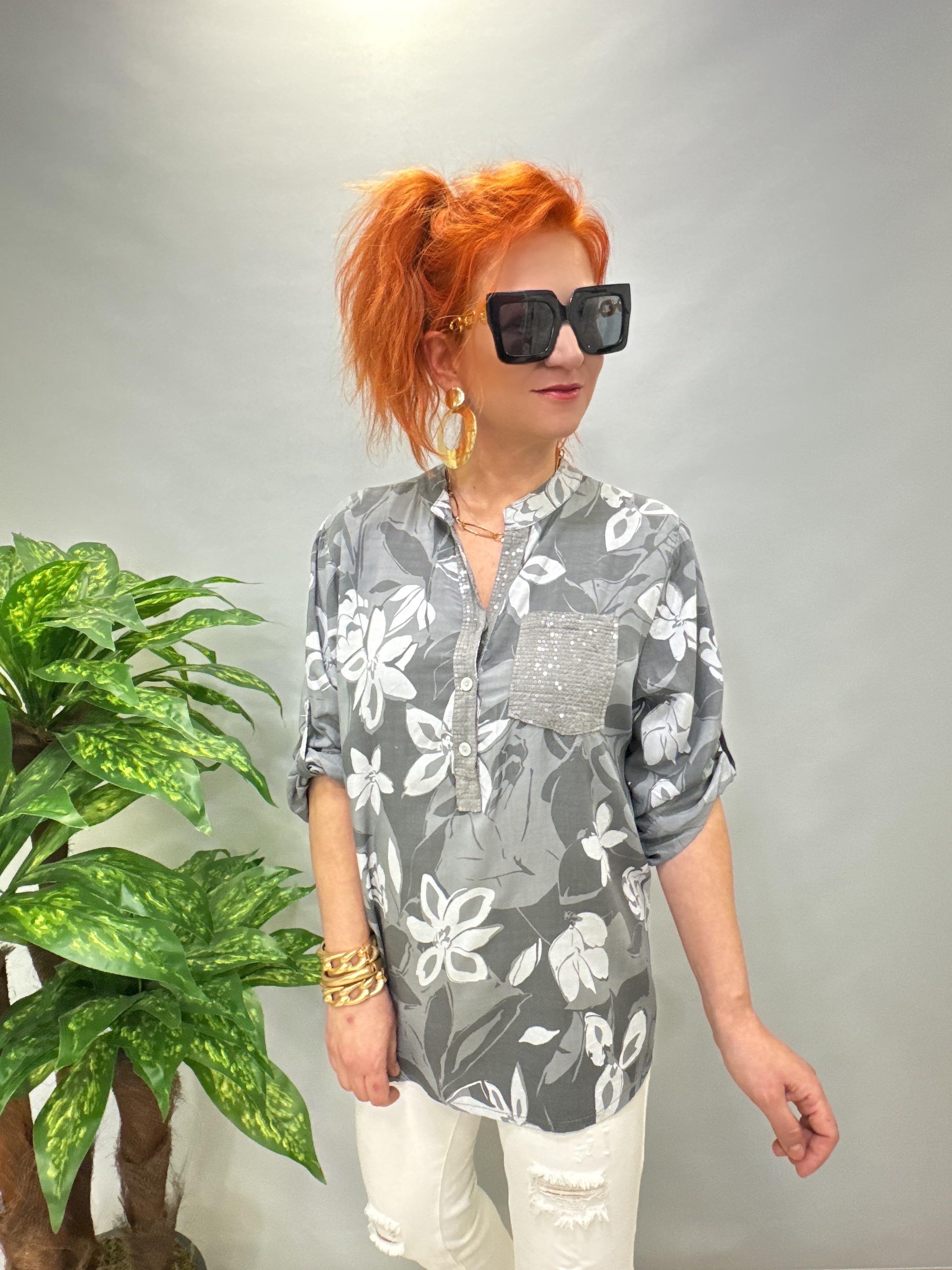 BLZ 7565 İTALYAN BLUZ GRİ